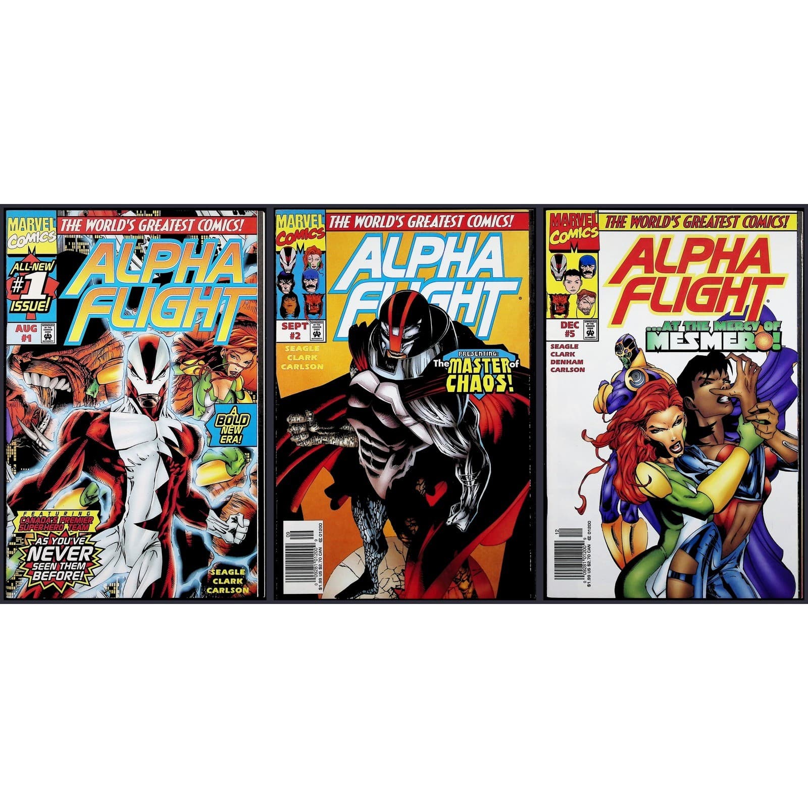 Alpha Flight #1 2 5 Marvel Comics 1997 Newsstand Comic Lot 3x Comic Lot