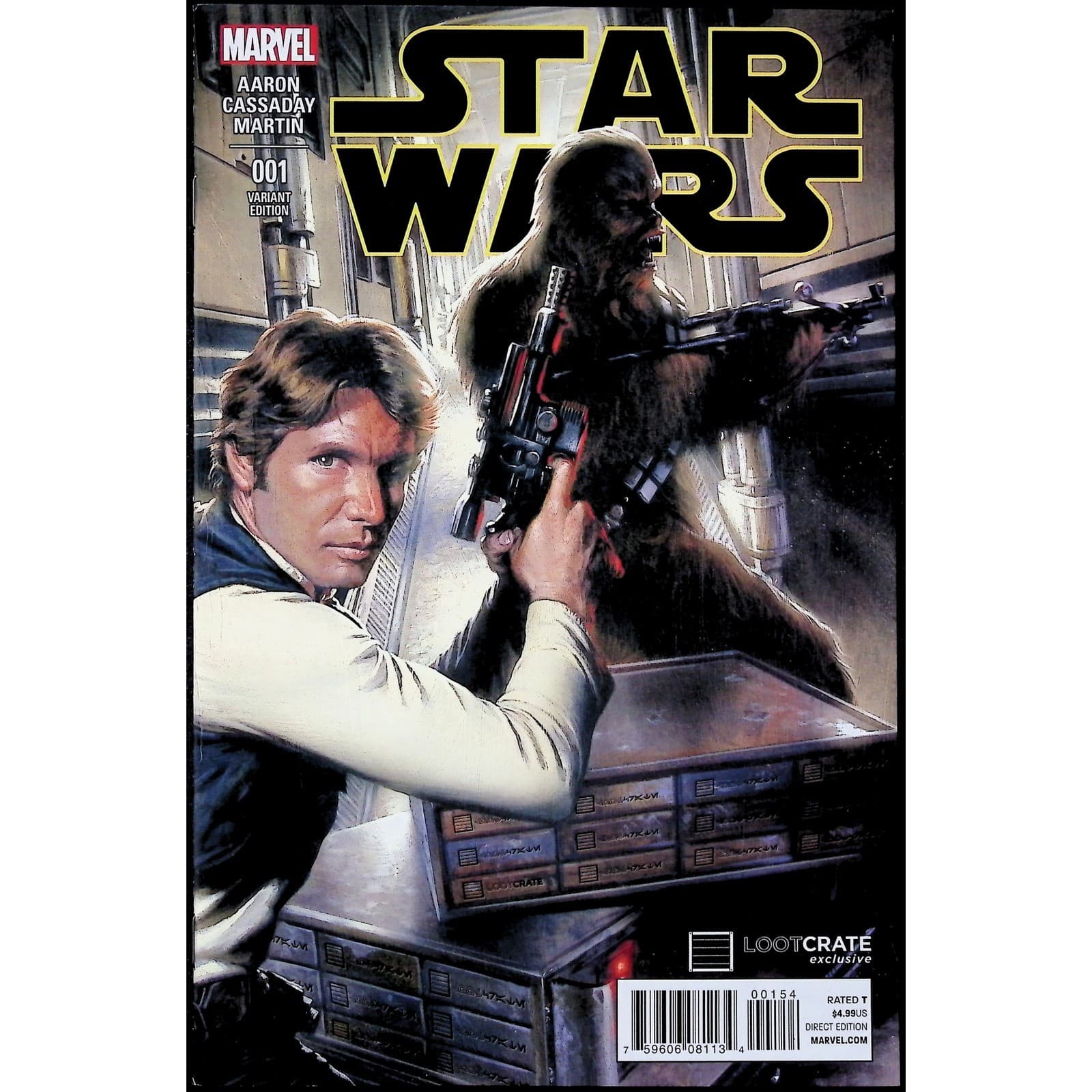 Marvel Comic Book Star Wars #001 Loot Crate Exclusive Variant Han Solo Chewbacca