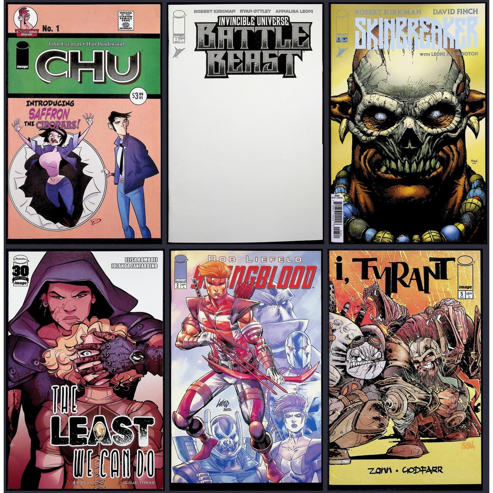 Invincible Chu Youngblood i, Tyrant Skinbreaker Image Comics Indie 6x Comic Lot