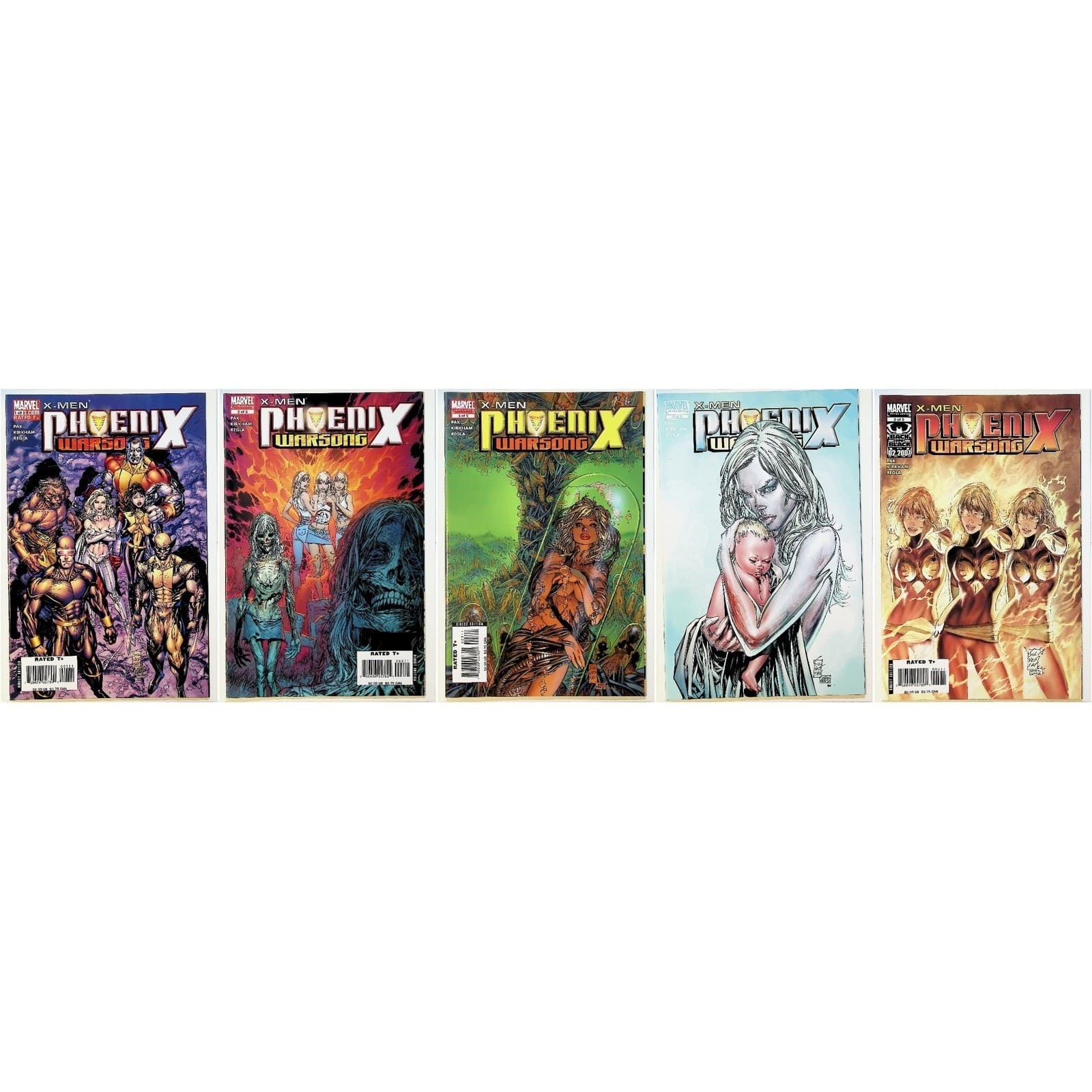 X-Men Phoenix Warsong #1-5 Complete Mini-Series Emma Frost Stepford Cuckoos
