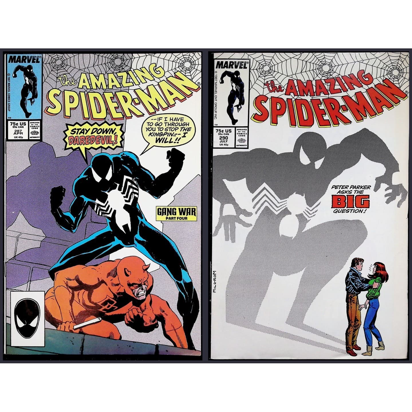 Amazing Spider-Man 2x Comic Lot 287 290 Marvel Daredevil Kingpin MJ Proposal
