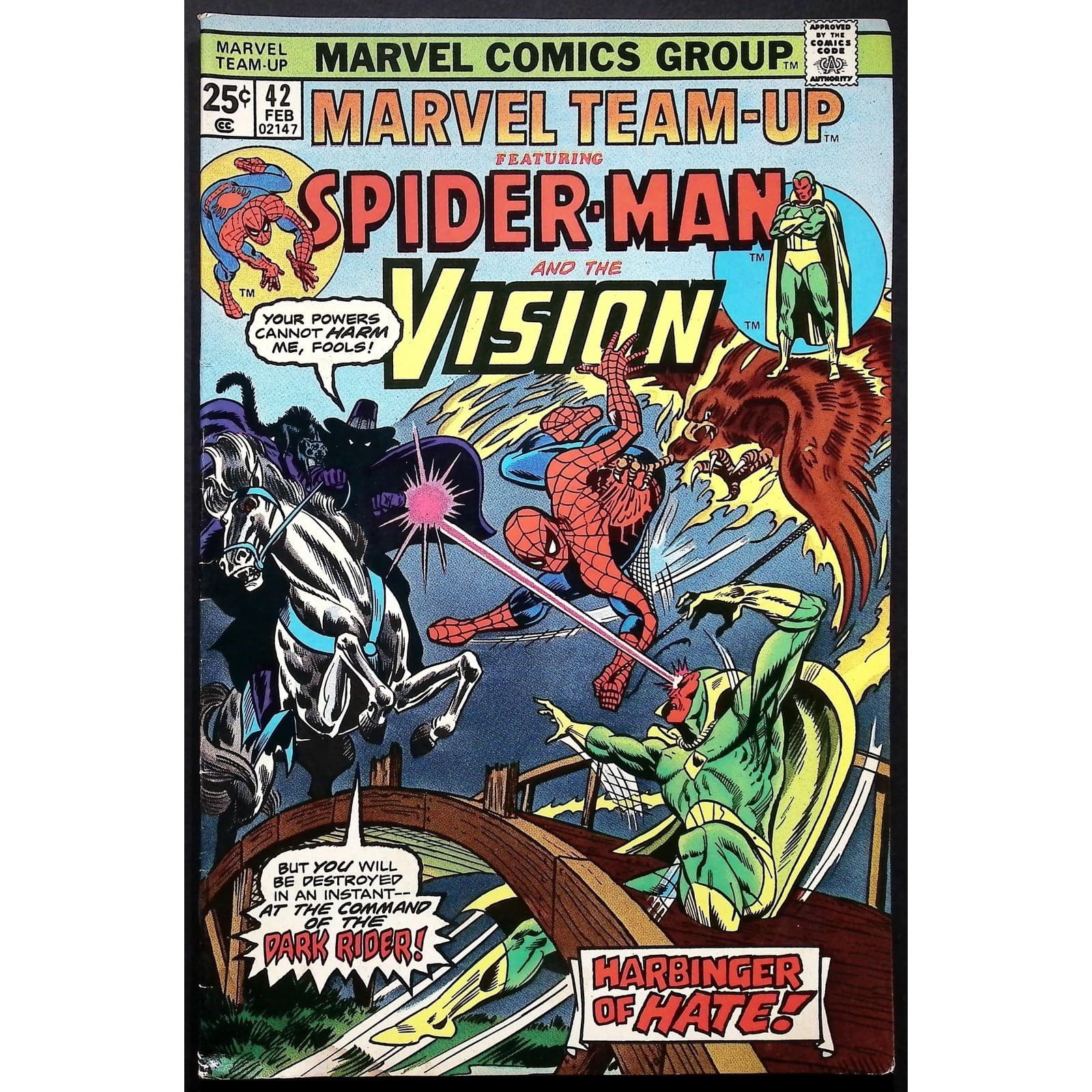 Marvel Comic Book Marvel Team-Up #42 Spider-Man and Vision Bronze Age 1976