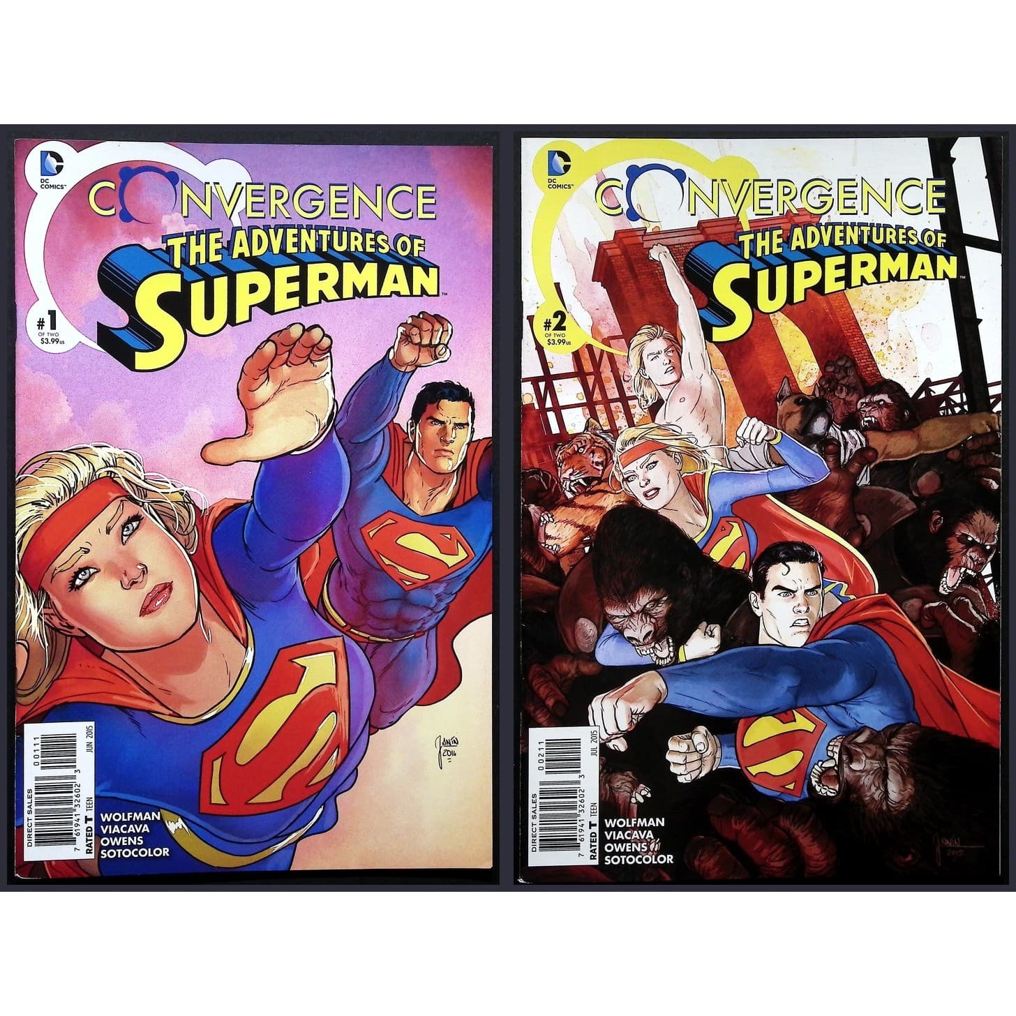 DC Comics Convergence The Adventures of Superman 1 2 Set Comic Books VF+