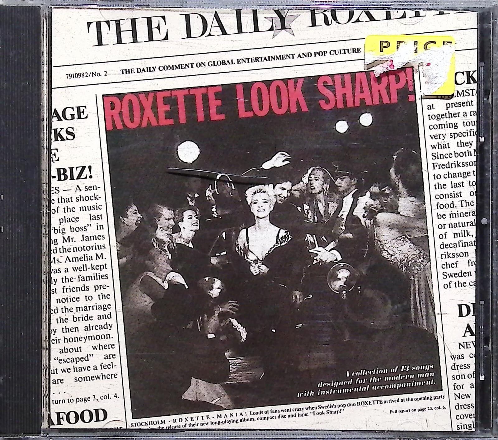 Roxette CD Look Sharp! 1988 Pop Rock New Wave EMI 7777-91098-2 CDP 7 91098 2
