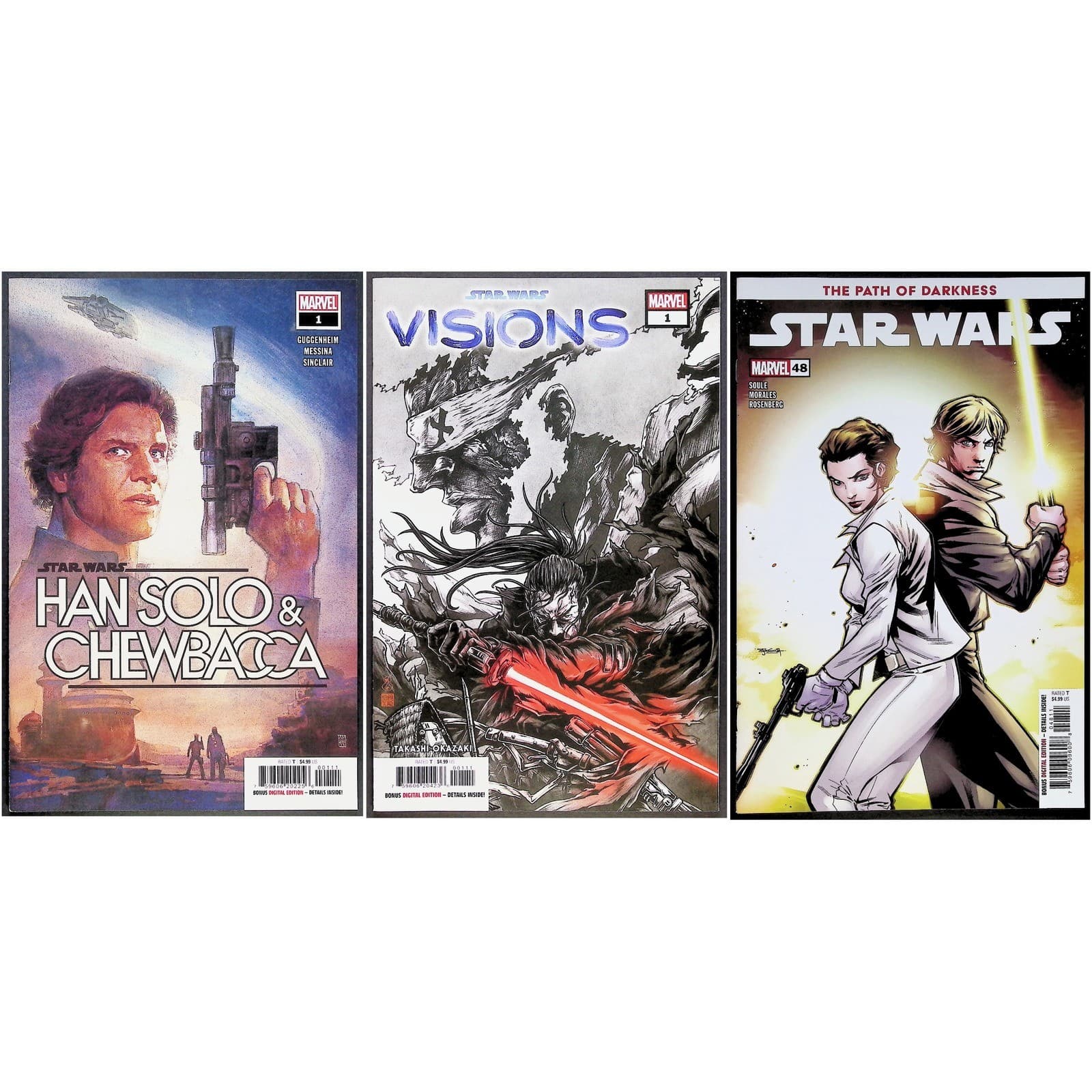 Star Wars #1 Lot – Han Solo & Chewbacca, Visions, #48 (Marvel, NM)