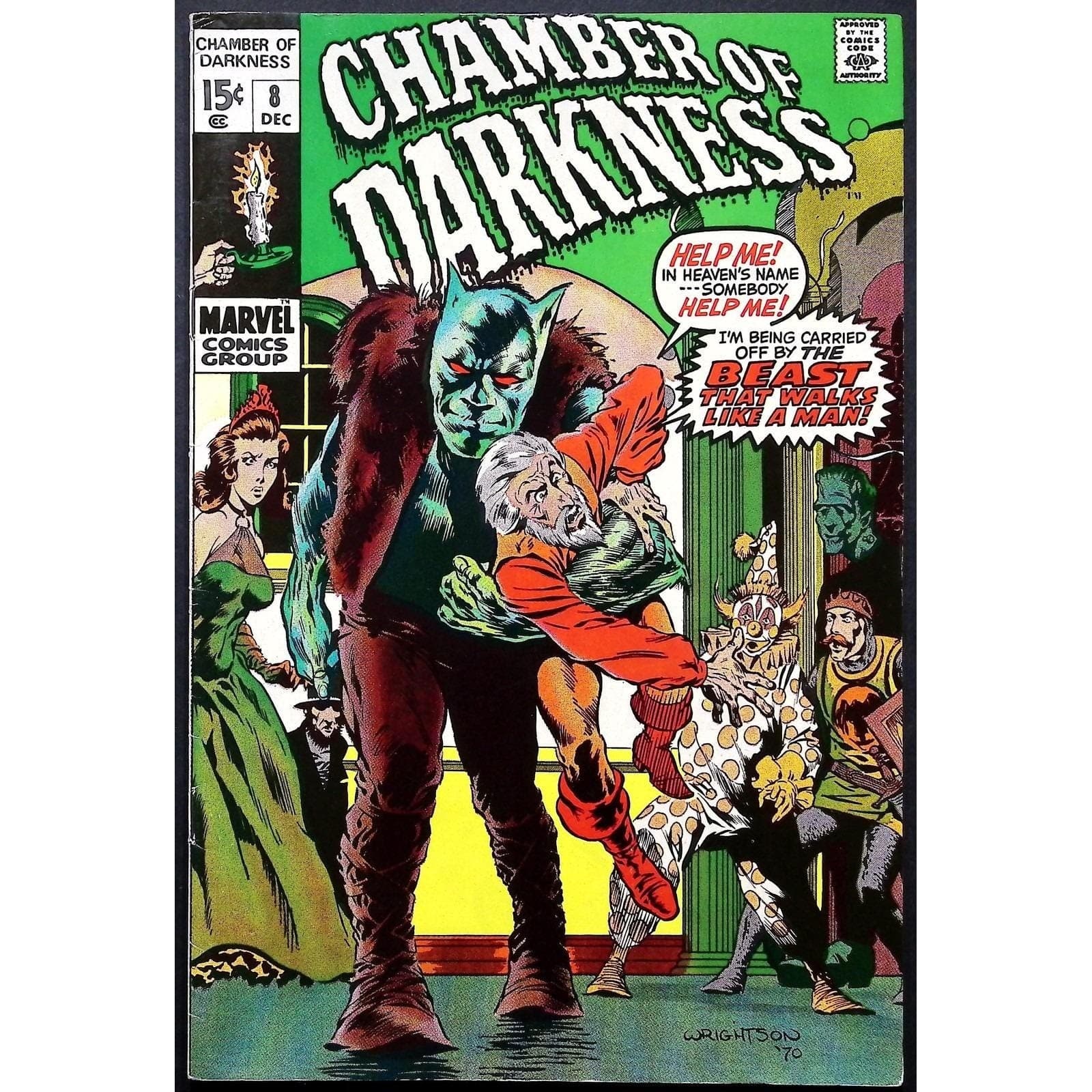 Marvel Comic Book Chamber of Darkness #8 Bernie Wrightson Cover 1970 Bronze Age