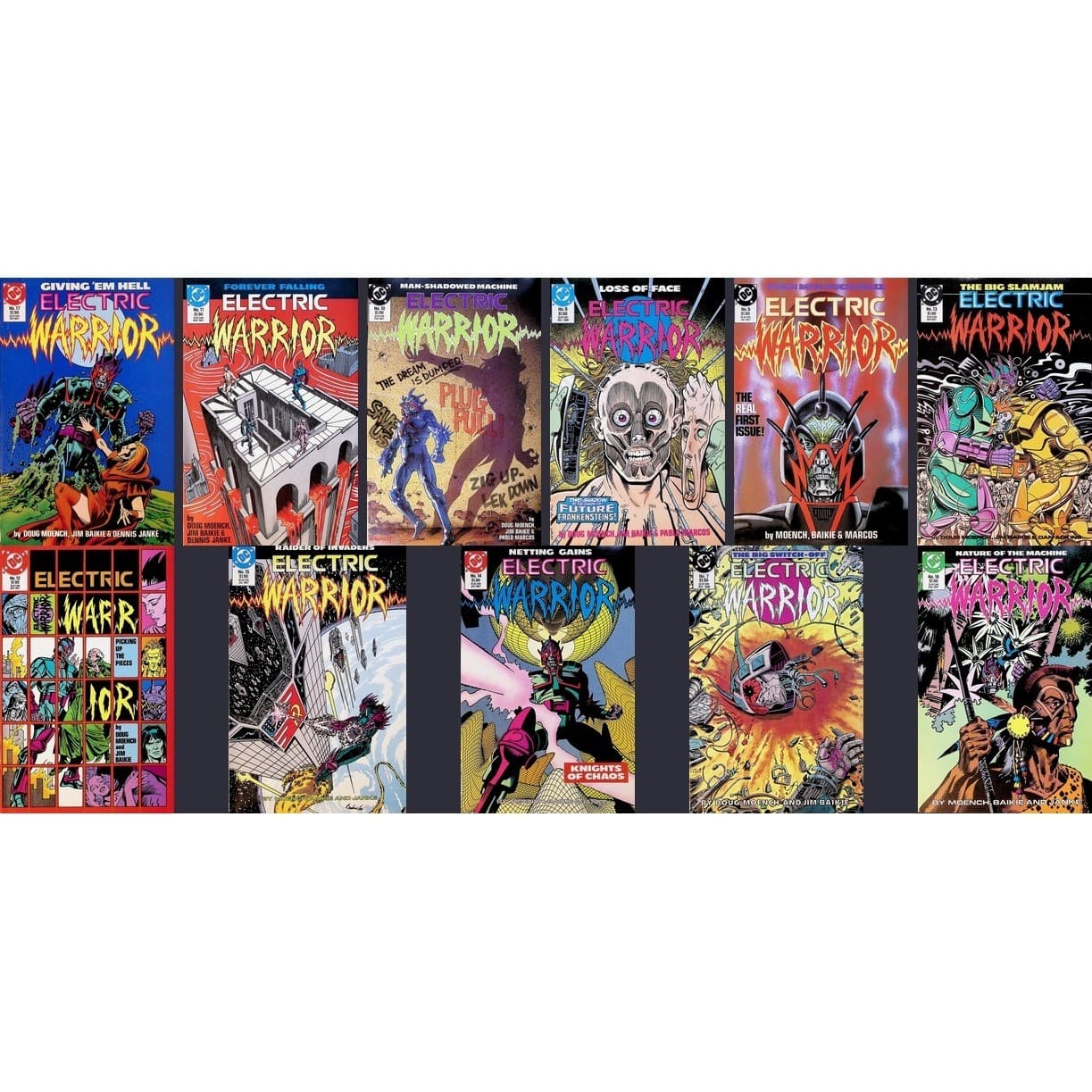 Electric Warrior #7-17 DC 1986 Doug Moench Jim Baikie Sci-Fi 11x Comic Lot
