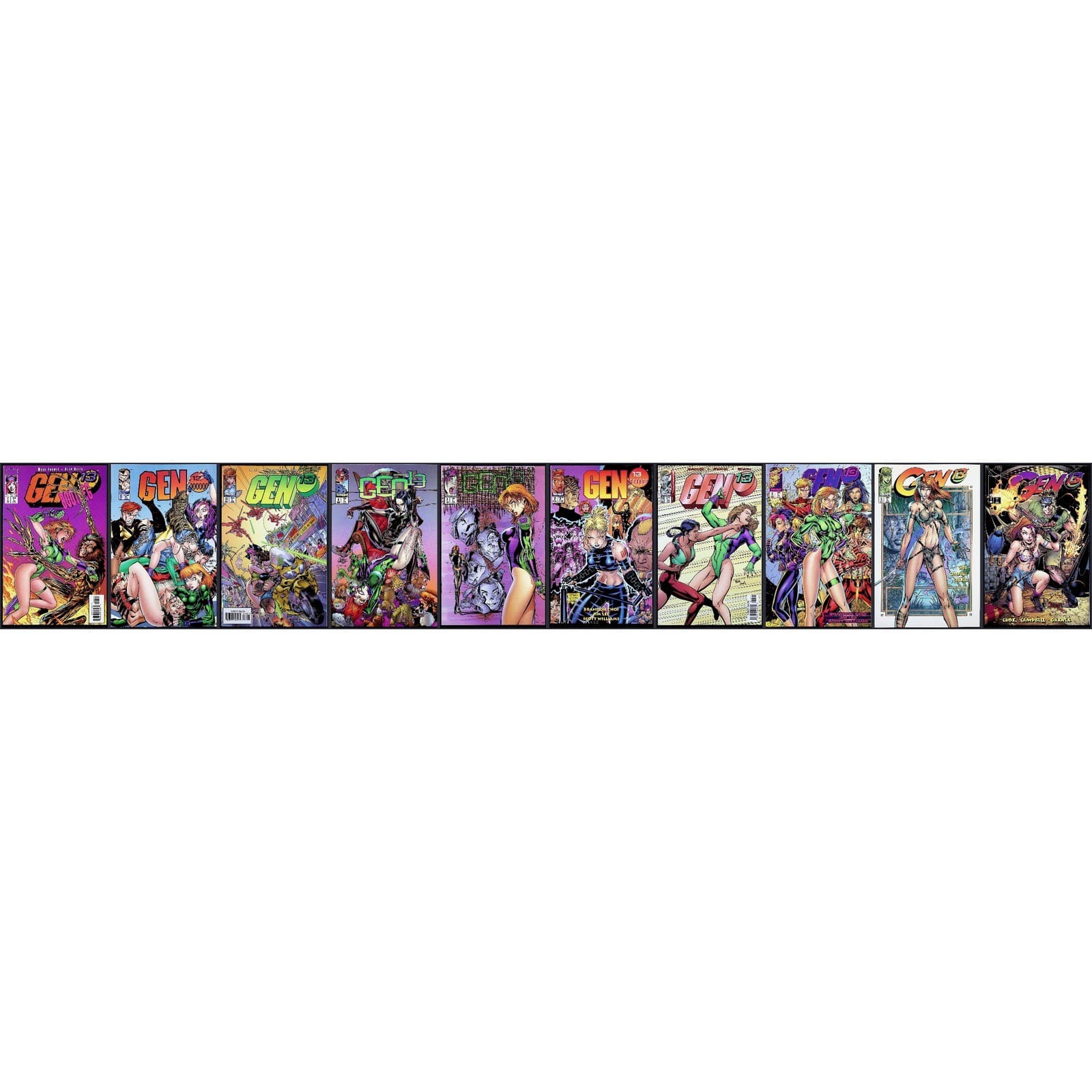 Gen 13 10X Comic Lot #4 5 6 7 8 18 26 Bootleg Jim Lee Campbell Image