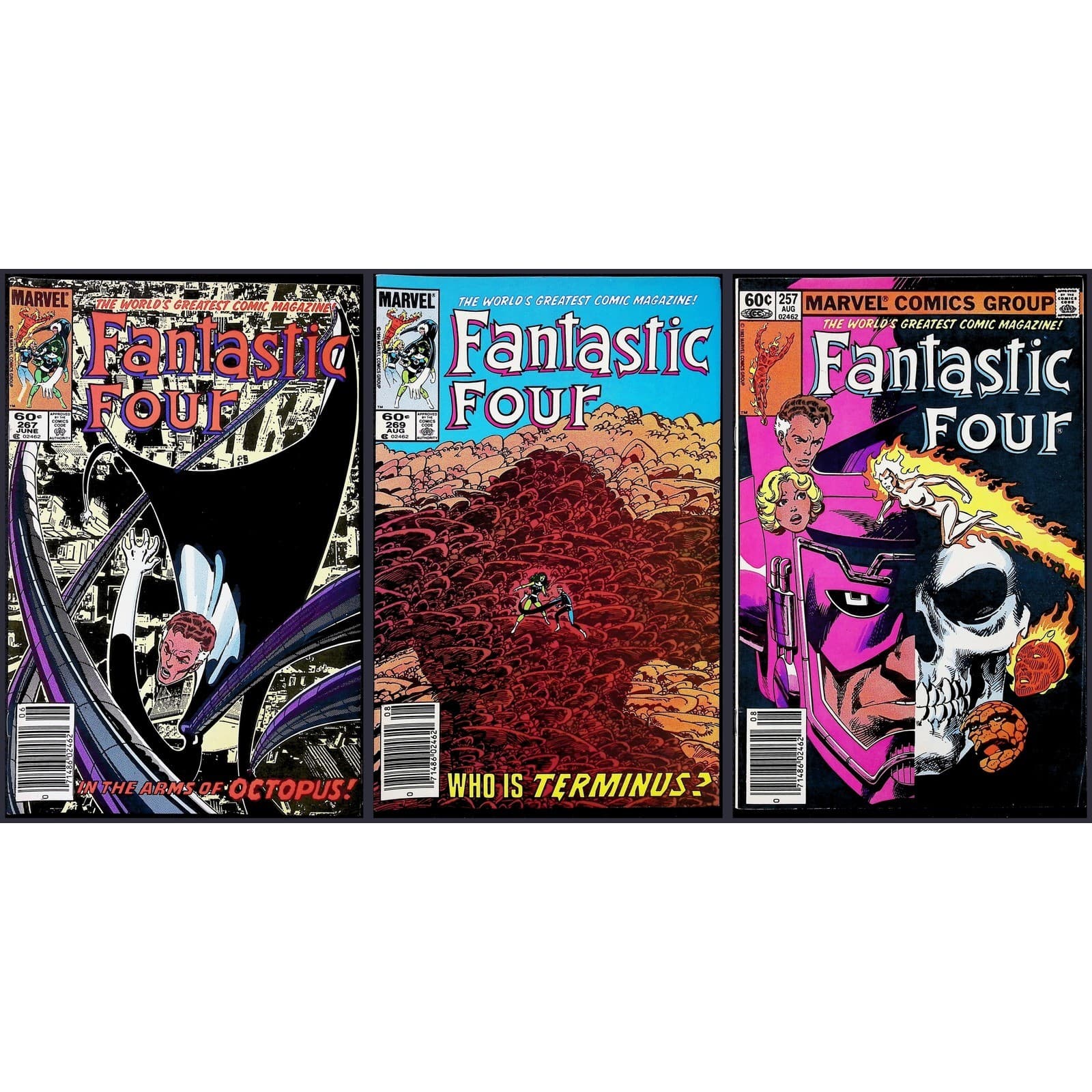 Fantastic Four, Vol. 1 3X Comic Lot #267B 269B 257B Marvel Comics