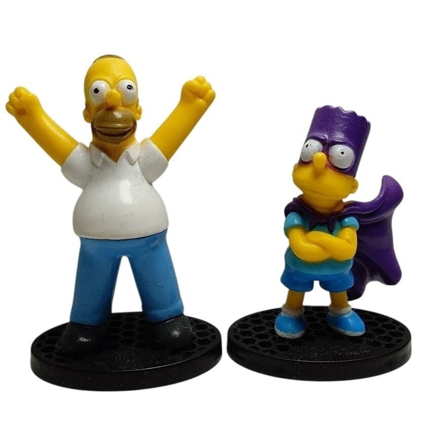 Vintage The Simpsons Homer Simpson Bartman Action Figure Set 2001 Fox Playmates