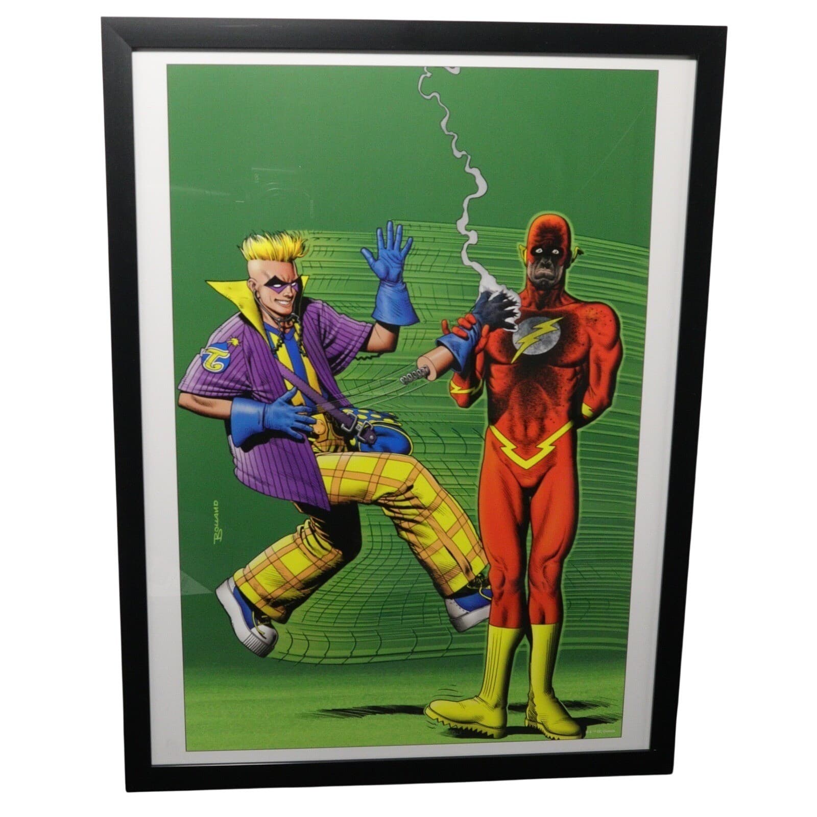 Flash & Trickster Framed 12x16 Comic Cover Art by Brian Bolland | DC Comics