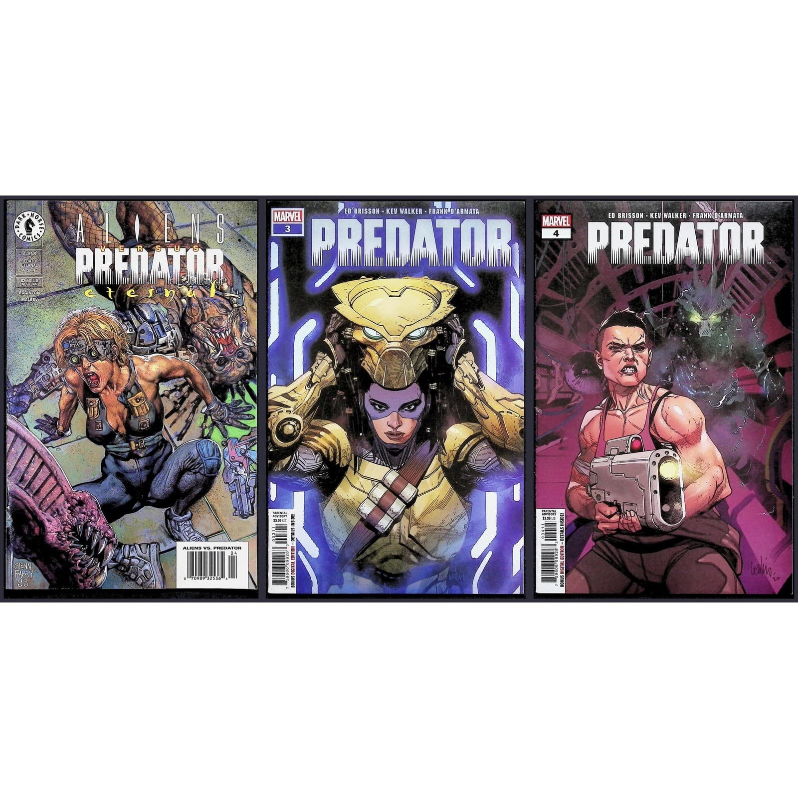 Predator 3X Comic Lot #3 4 AVP Eternal 4 Leinil Yu Cover Marvel Dark Horse