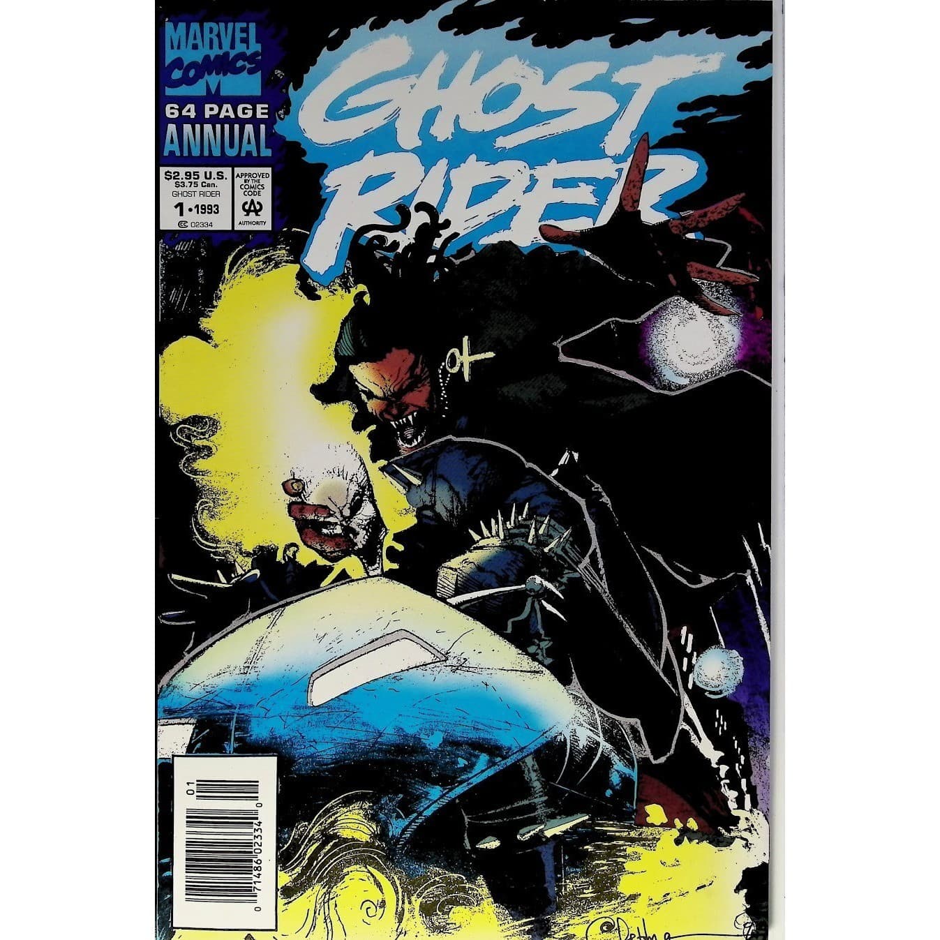 Ghost Rider Annual #1 1st App Night Terror Newsstand Marvel Comics 1993