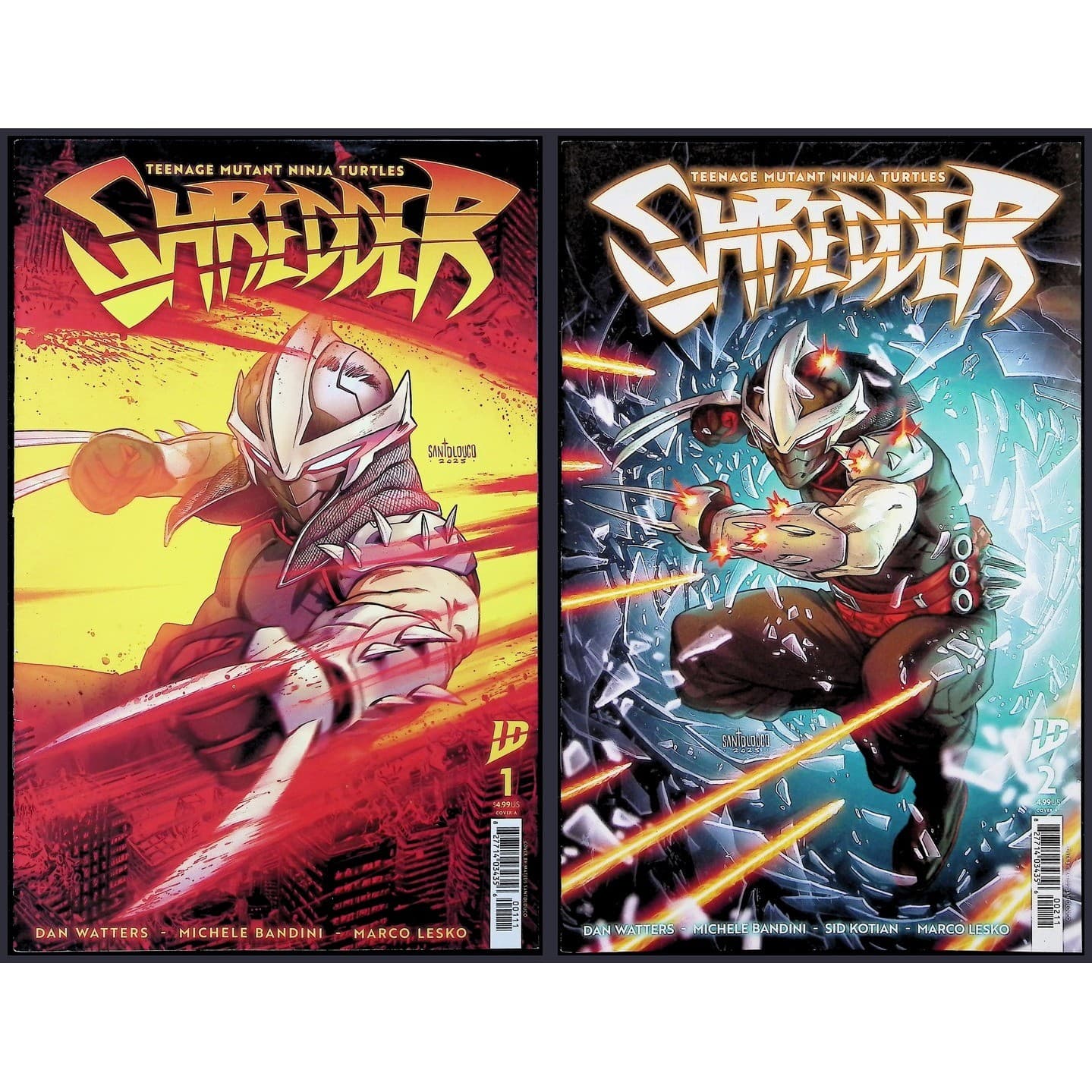 IDW Publishing Comic Lot TMNT Shredder #1 & 2 Santolouco Variants