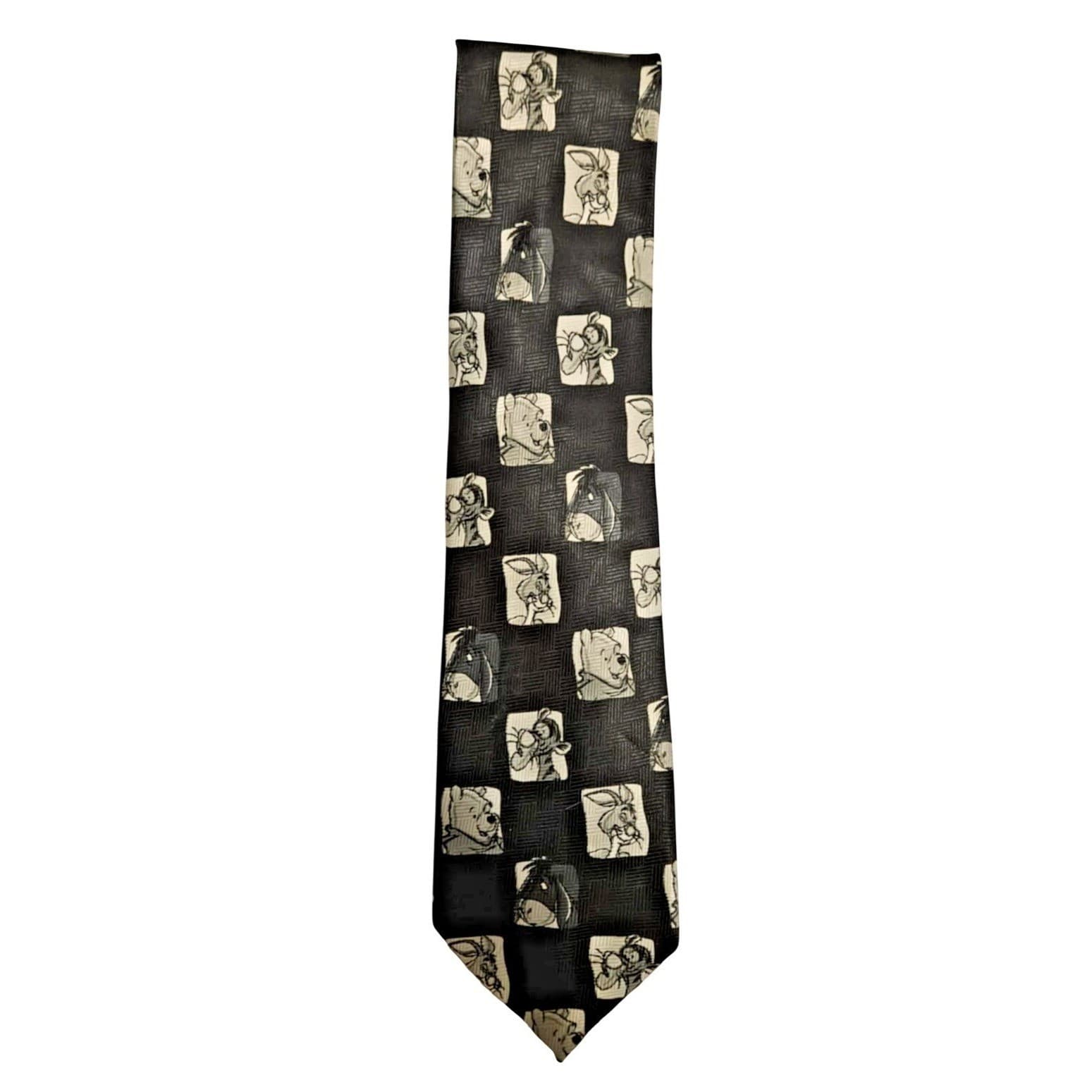 Disney Winnie the Pooh Men's 100% Polyester Neck Tie - Eeyore, Rabbit, Tigger