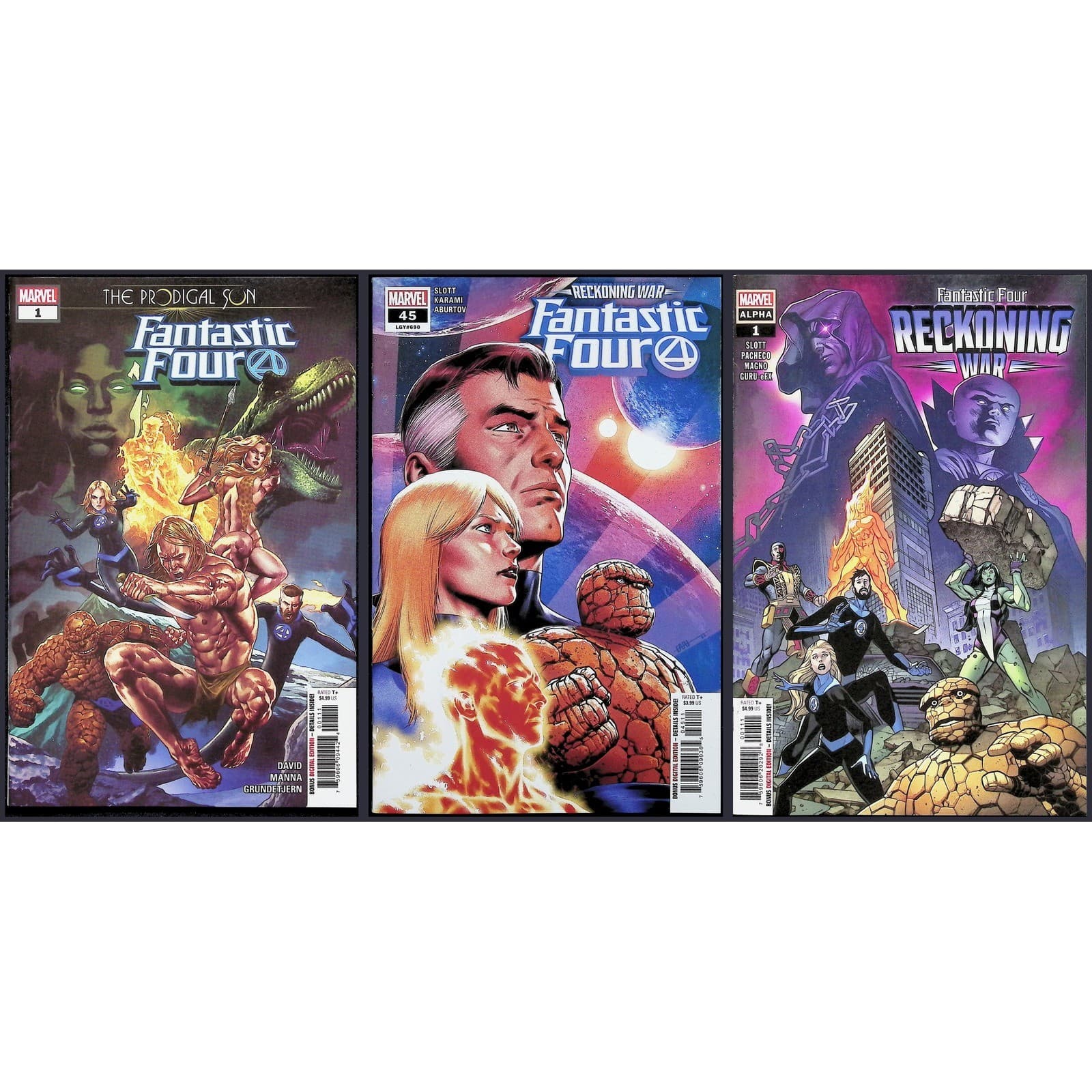 Marvel Comic Lot Fantastic Four Reckoning War #1 45 Alpha 1 Prodigal Sun