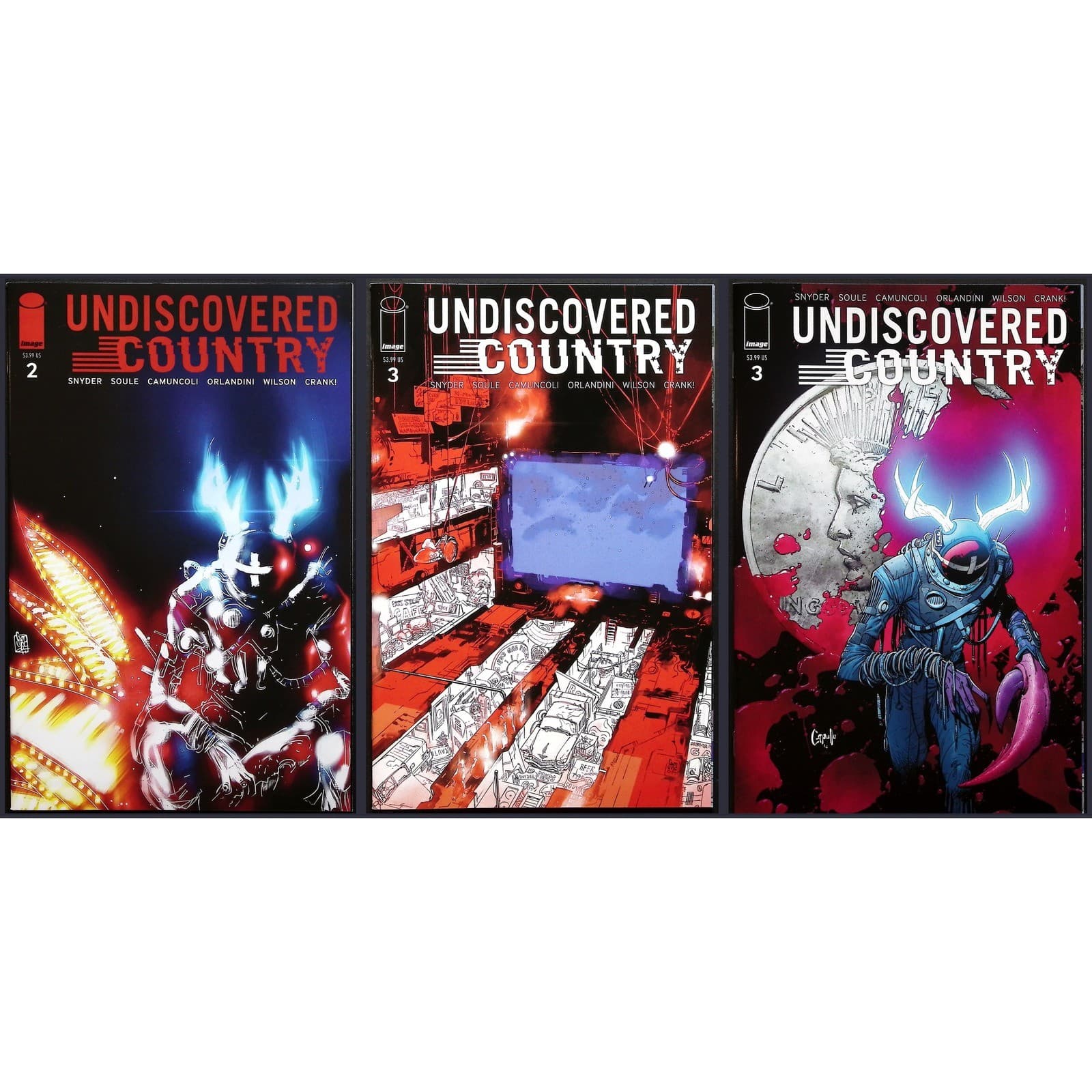 Undiscovered Country #2 3 Image Snyder Soule Greg Capullo Variant 3x Comic Lot