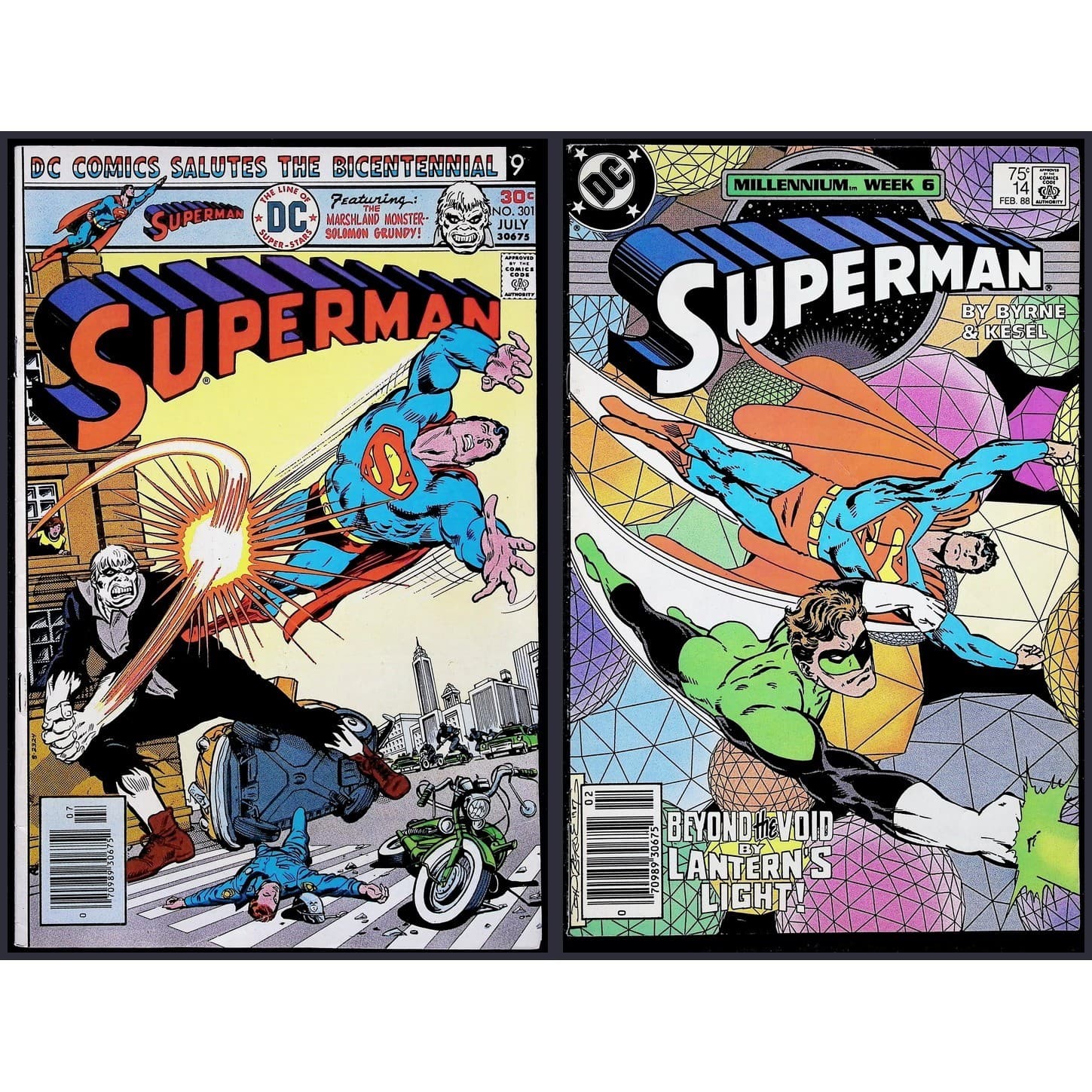 Superman 301 Solomon Grundy 14 Newsstand Lot John Byrne DC Comics VF-
