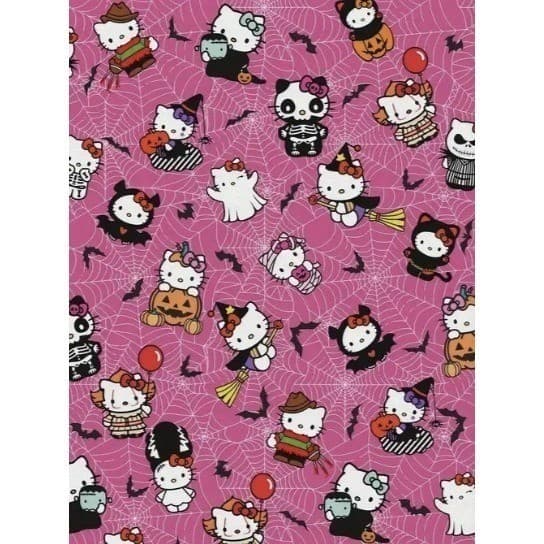 Hello Kitty Halloween Pink Blanket Throw Bat Sanrio Spooky Cute 60x80 inches