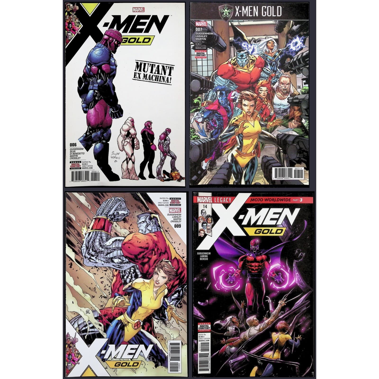 X-Men Gold #6 7 9 14 Marvel 2017 Kitty Pryde Colossus Magneto 4x Comic Lot