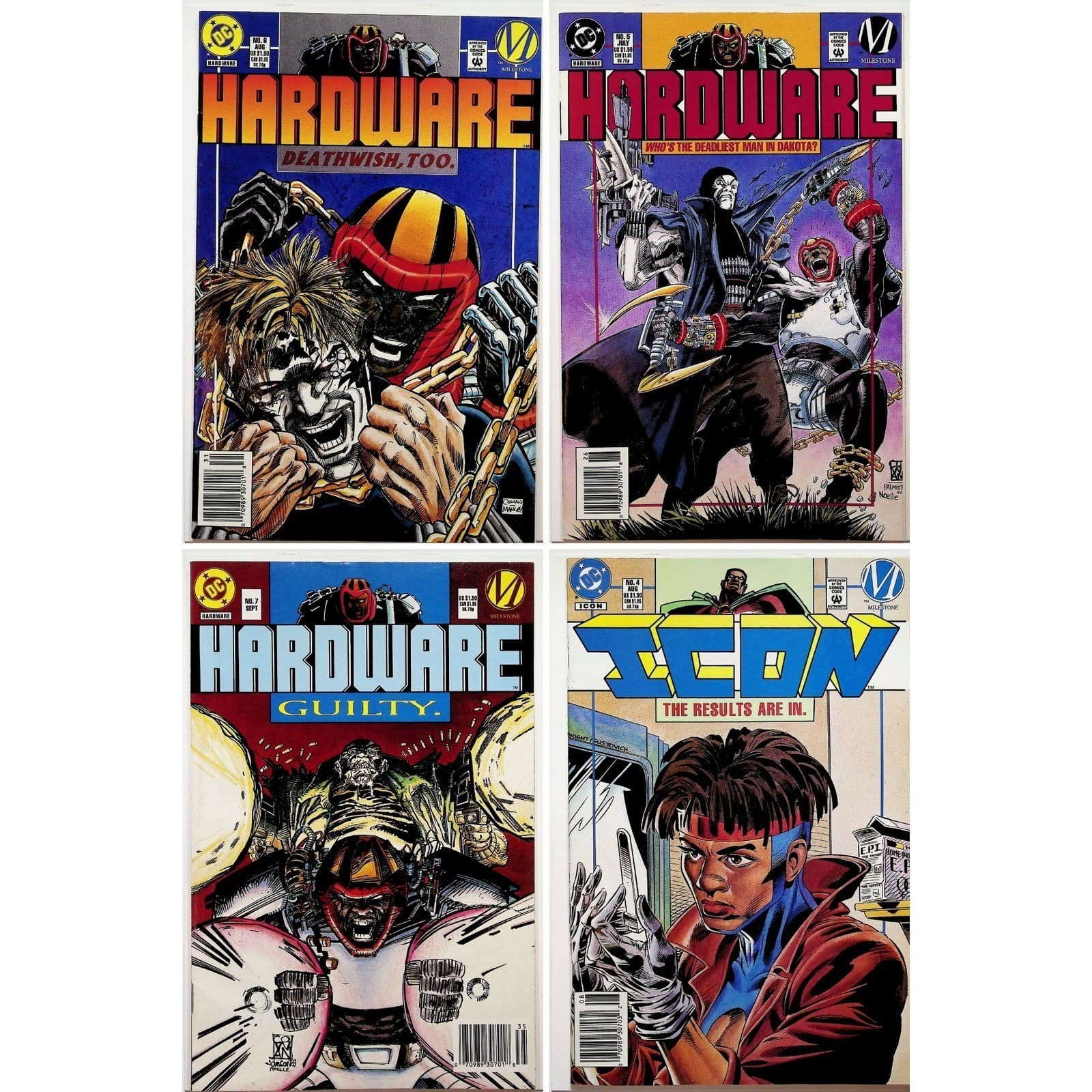 Hardware Comic Books 4x Lot 5-7 Icon 4 DC Comics Milestone Authority Lot