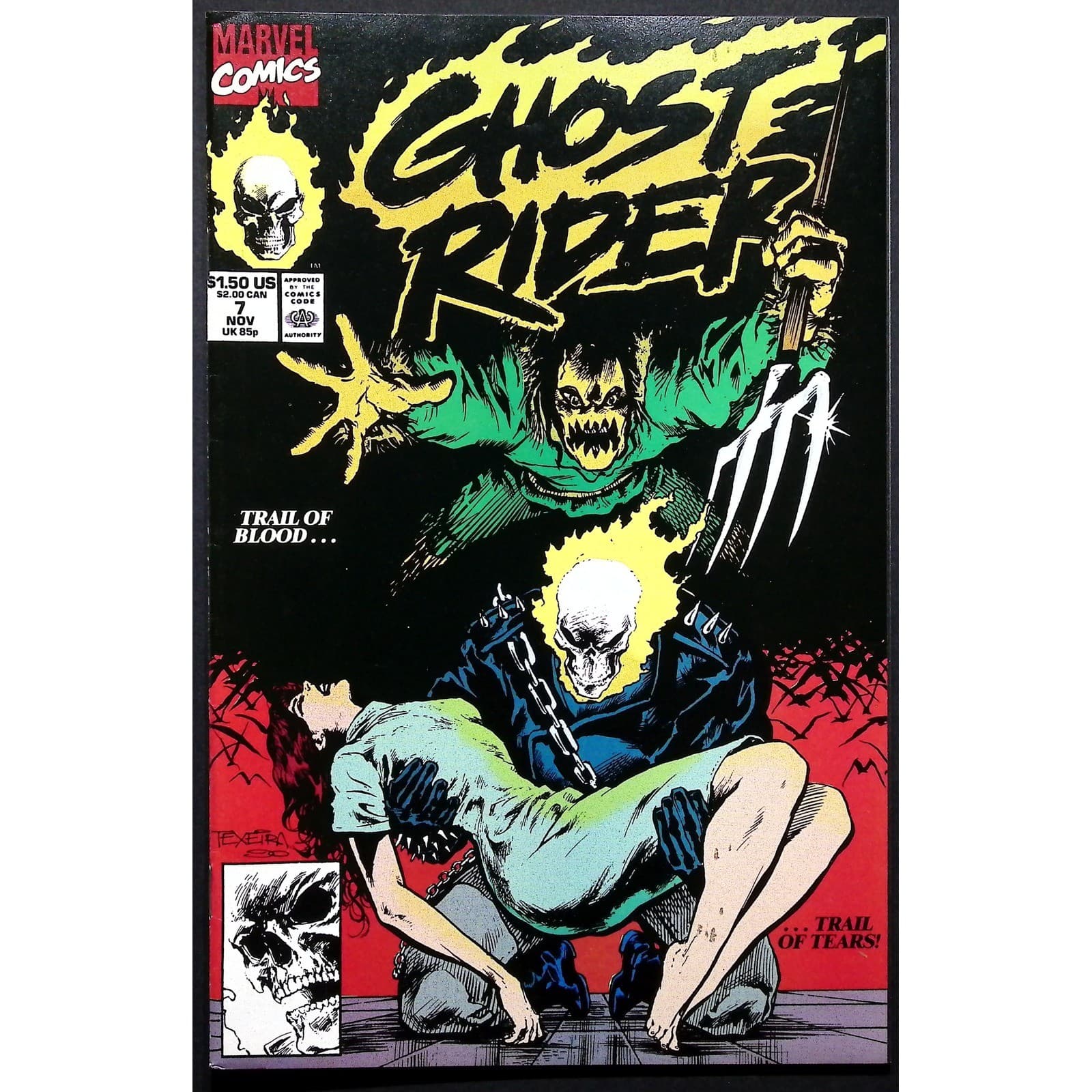 Ghost Rider Marvel Comic Book Issue 7 Scarecrow Blackout 1990s