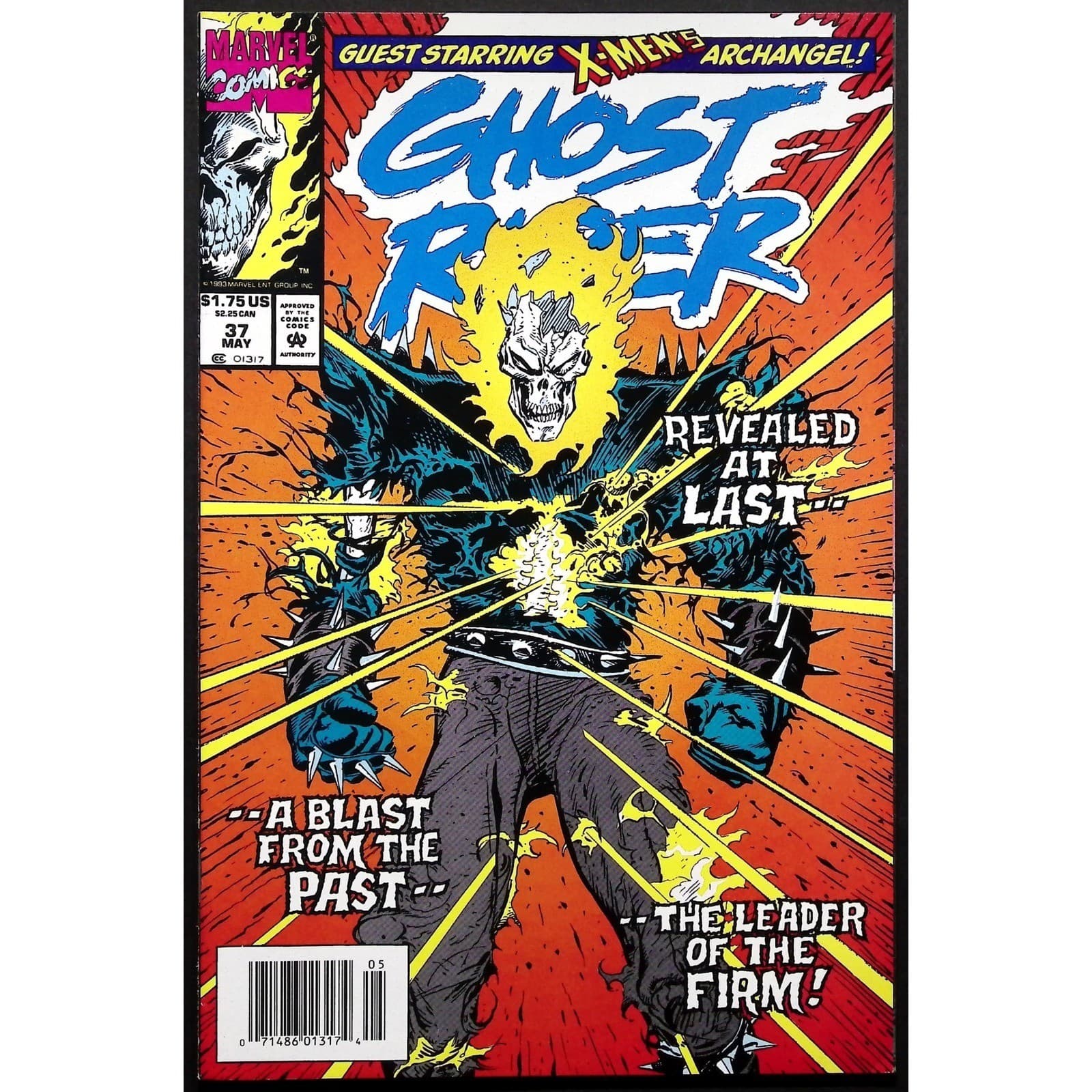 Ghost Rider 37 Newsstand Comic Book Marvel Comics 1993 Guest X-Men Archangel