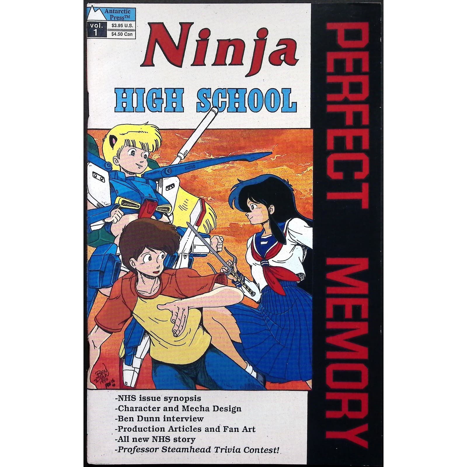 Antarctic Press Comic Ninja High School Perfect Memory Vol. 1 Ben Dunn #1