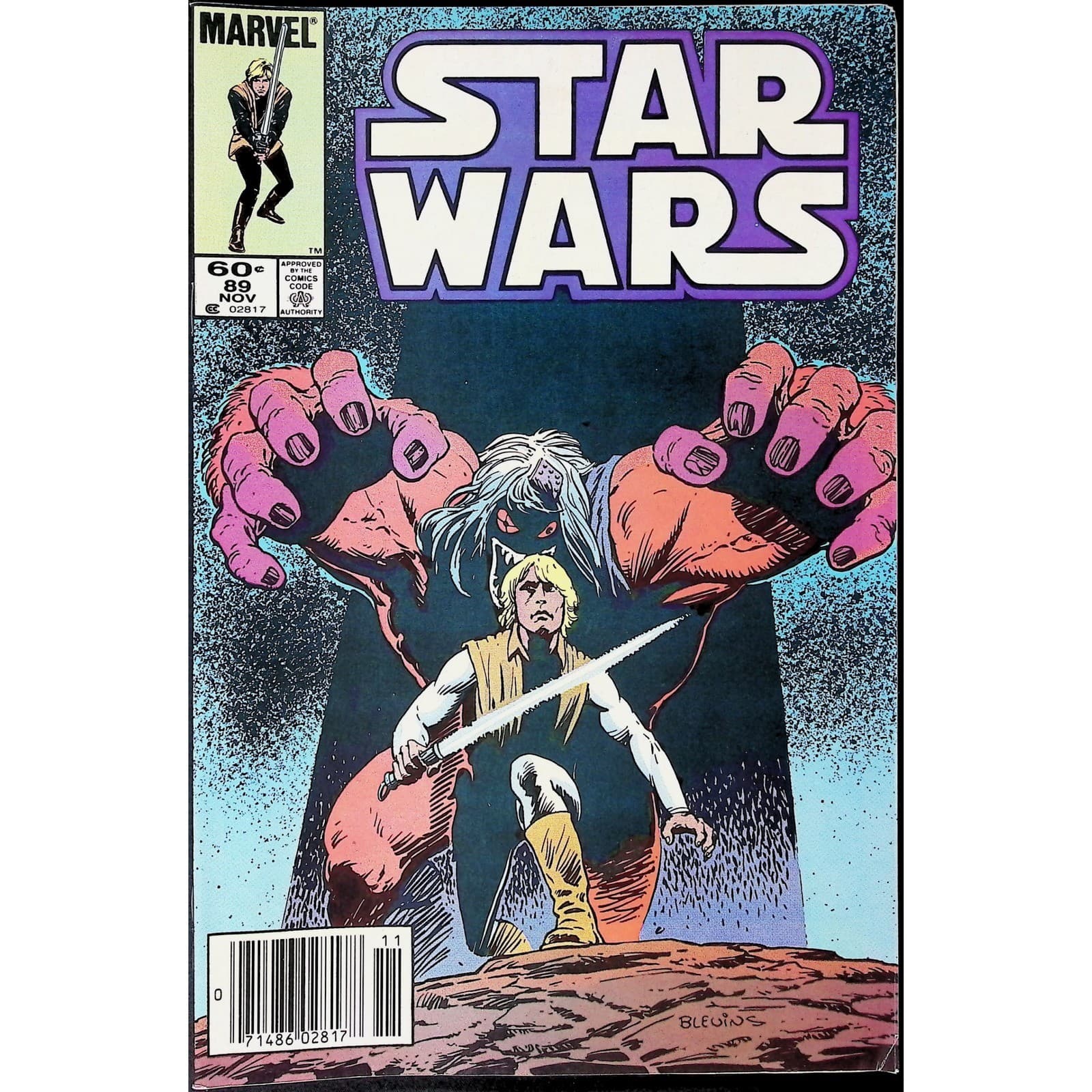 Star Wars #89 Newsstand Luke Skywalker 1984 Marvel Comic Book