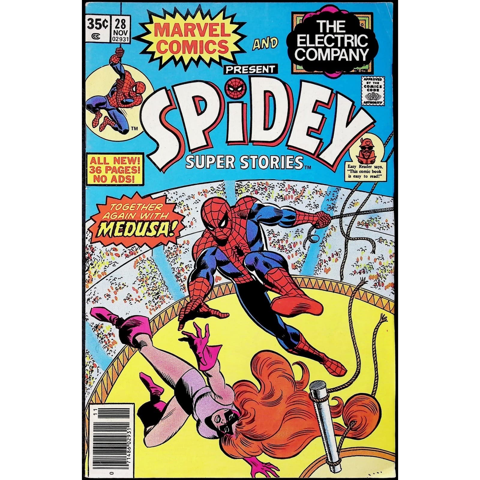 Spidey Super Stories 28 Newsstand Medusa Electric Company Marvel comic book 1978