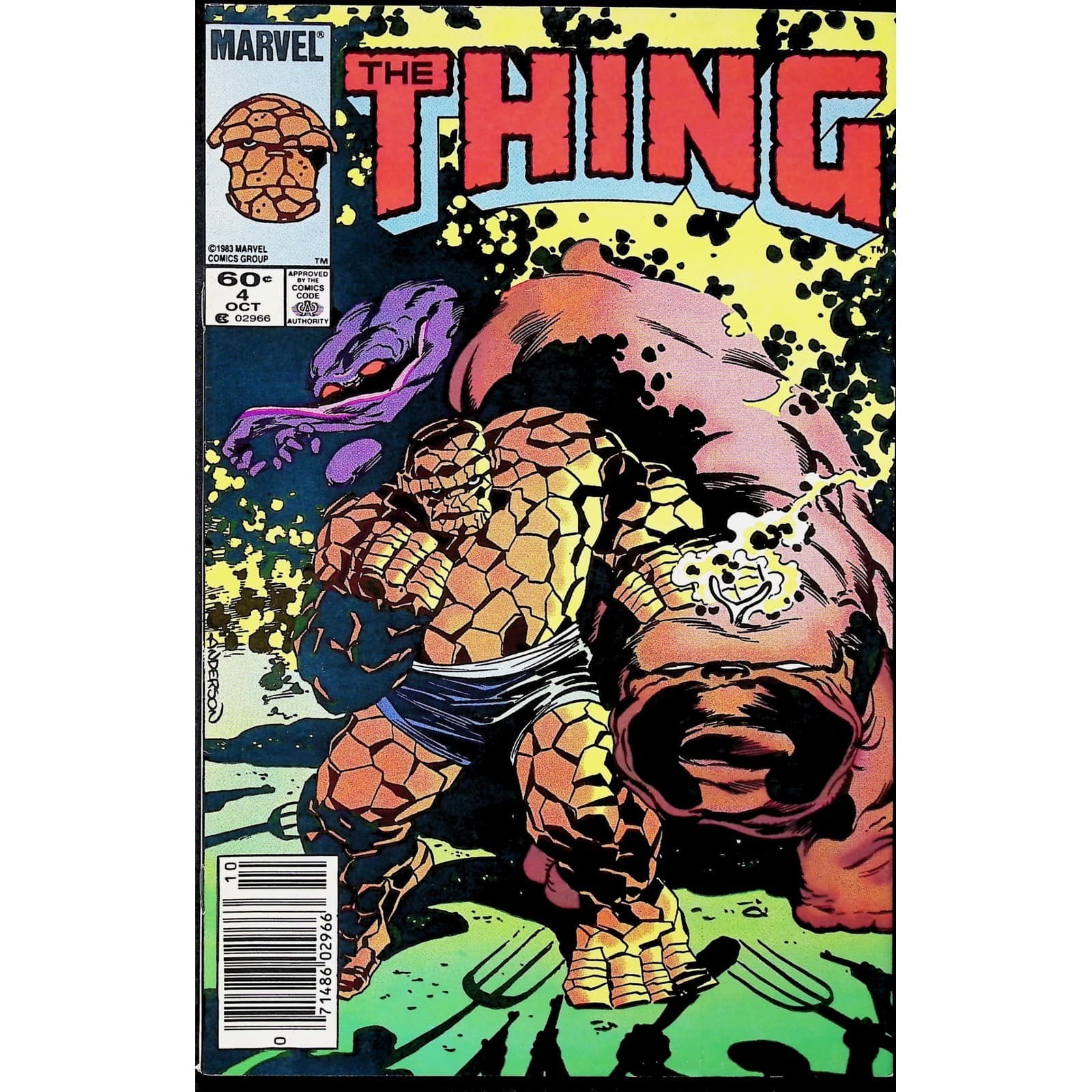 Thing #4 Newsstand Marvel Lockjaw Fantastic Four John Byrne comic book 1983