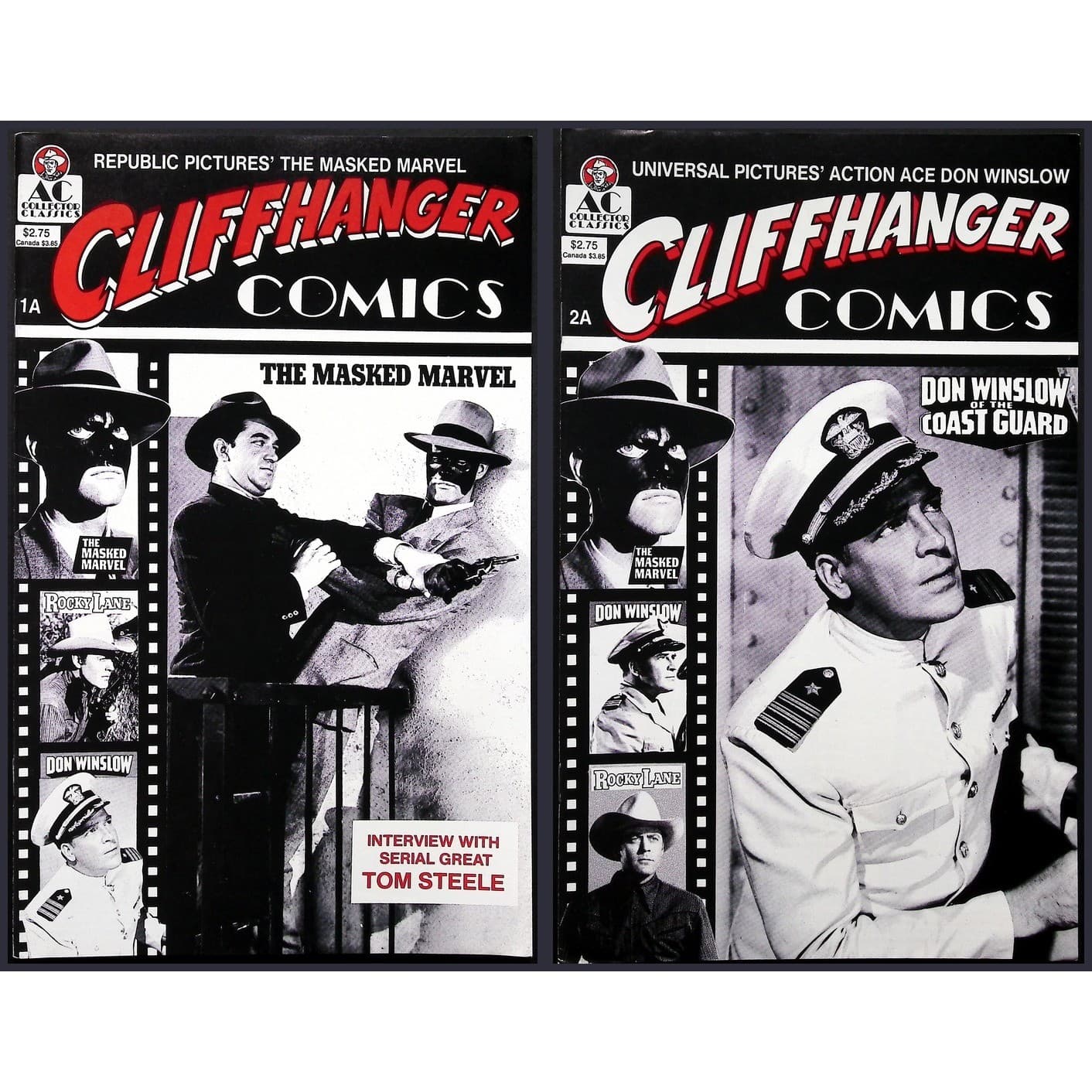 AC Comics Cliffhanger Comics #1A 2A 2x Comic Lot Masked Marvel Don Winslow