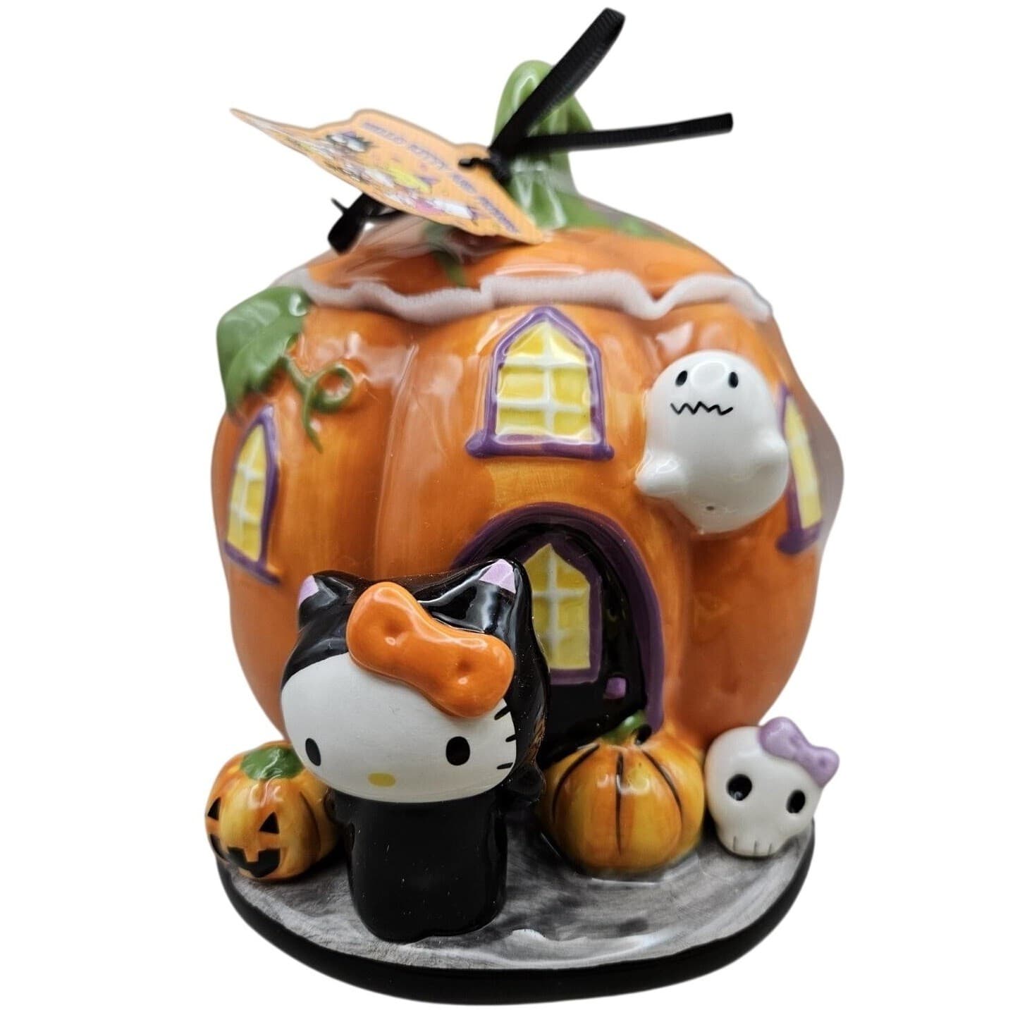 Sanrio Blue Sky Hello Kitty HK Halloween Small 6.5" Pumpkin Cookie Jar