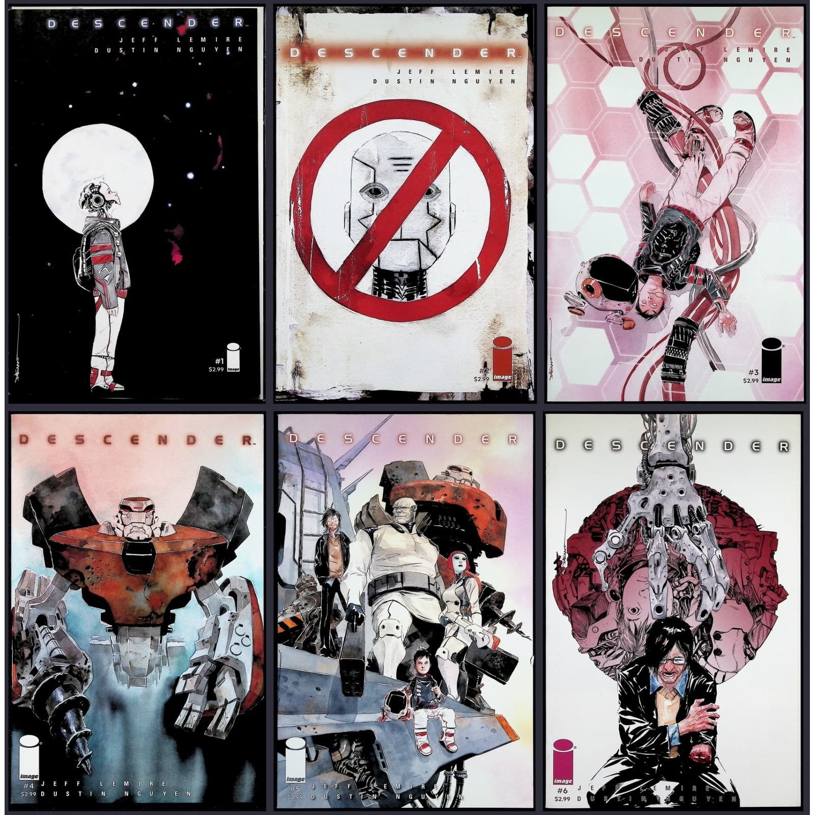 Image Comics Descender No. 1-6 Comic Lot Jeff Lemire Dustin Nguyen Sci-Fi #1-6
