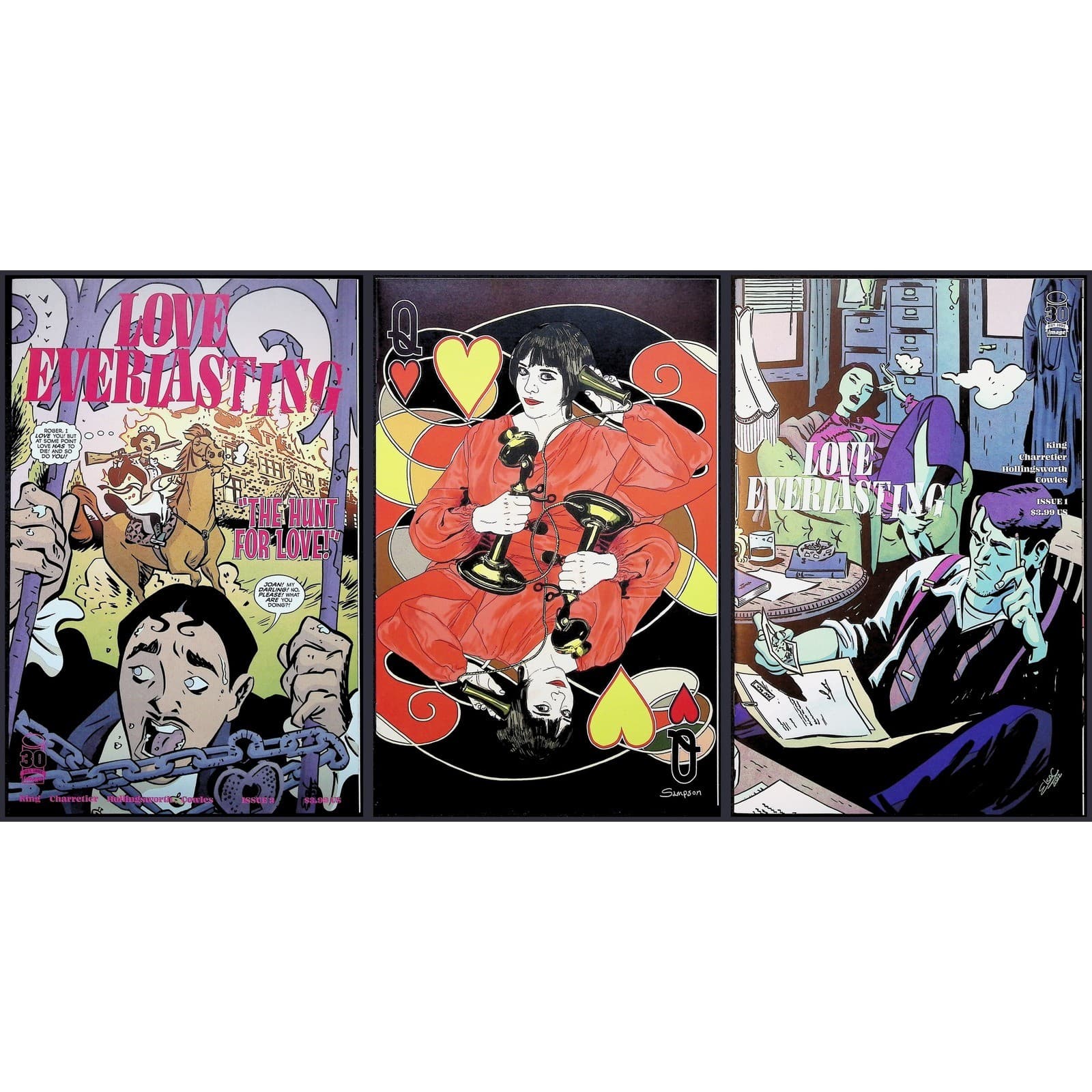 Love Everlasting #1 2 Tom King Elsa Charretier Variant Cover Lot of 3 Image