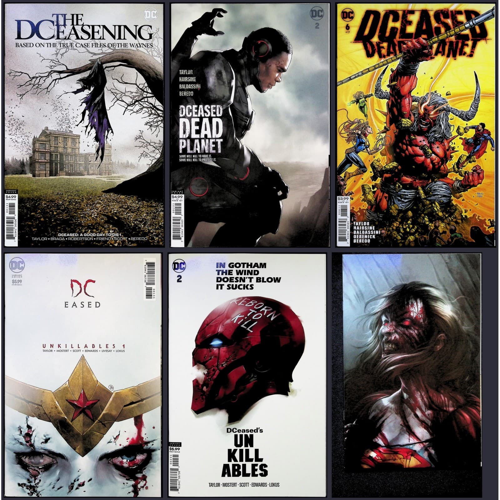 DCeased 6X Comic Lot War of the Undead Gods Variants Dead Planet Unkillables DC