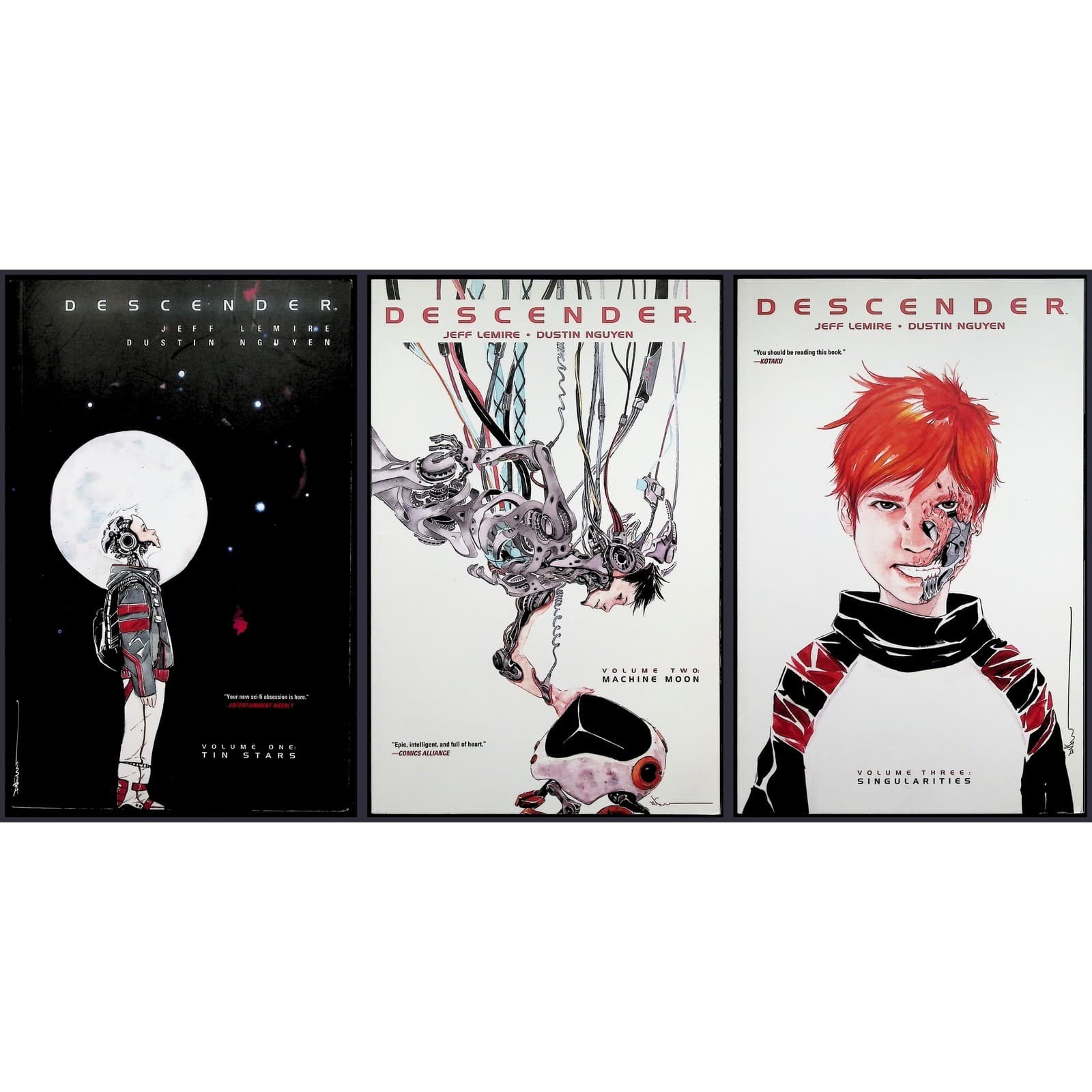 Image Comics Descender Graphic Novel Lot Vol 1-3 Jeff Lemire Dustin Nguyen #TPB