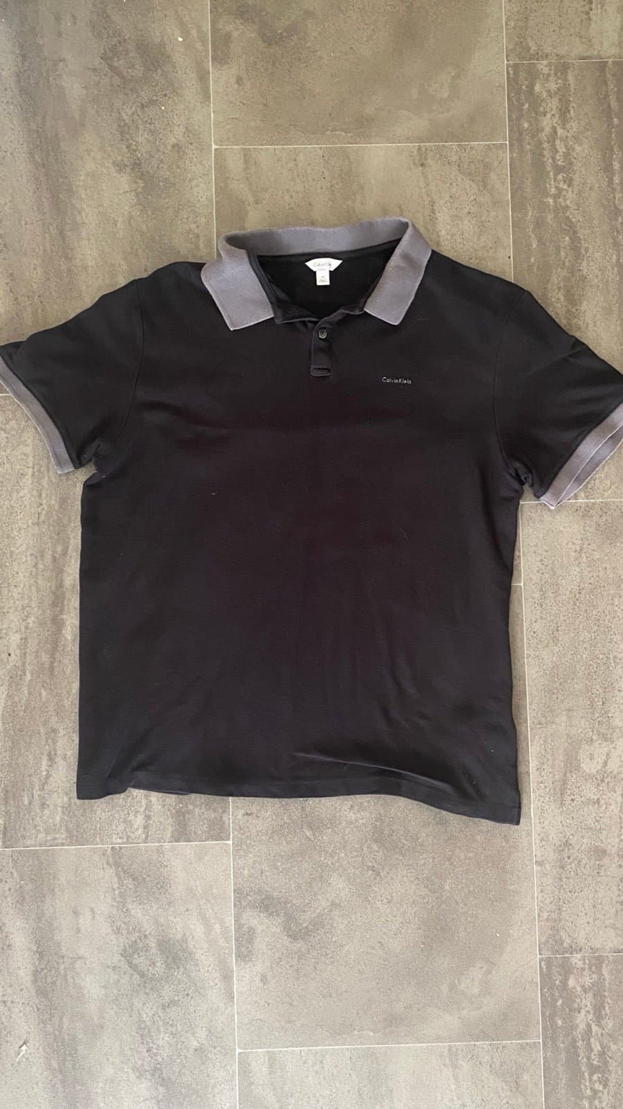 Black M Calvin Kline polo button up golf tee