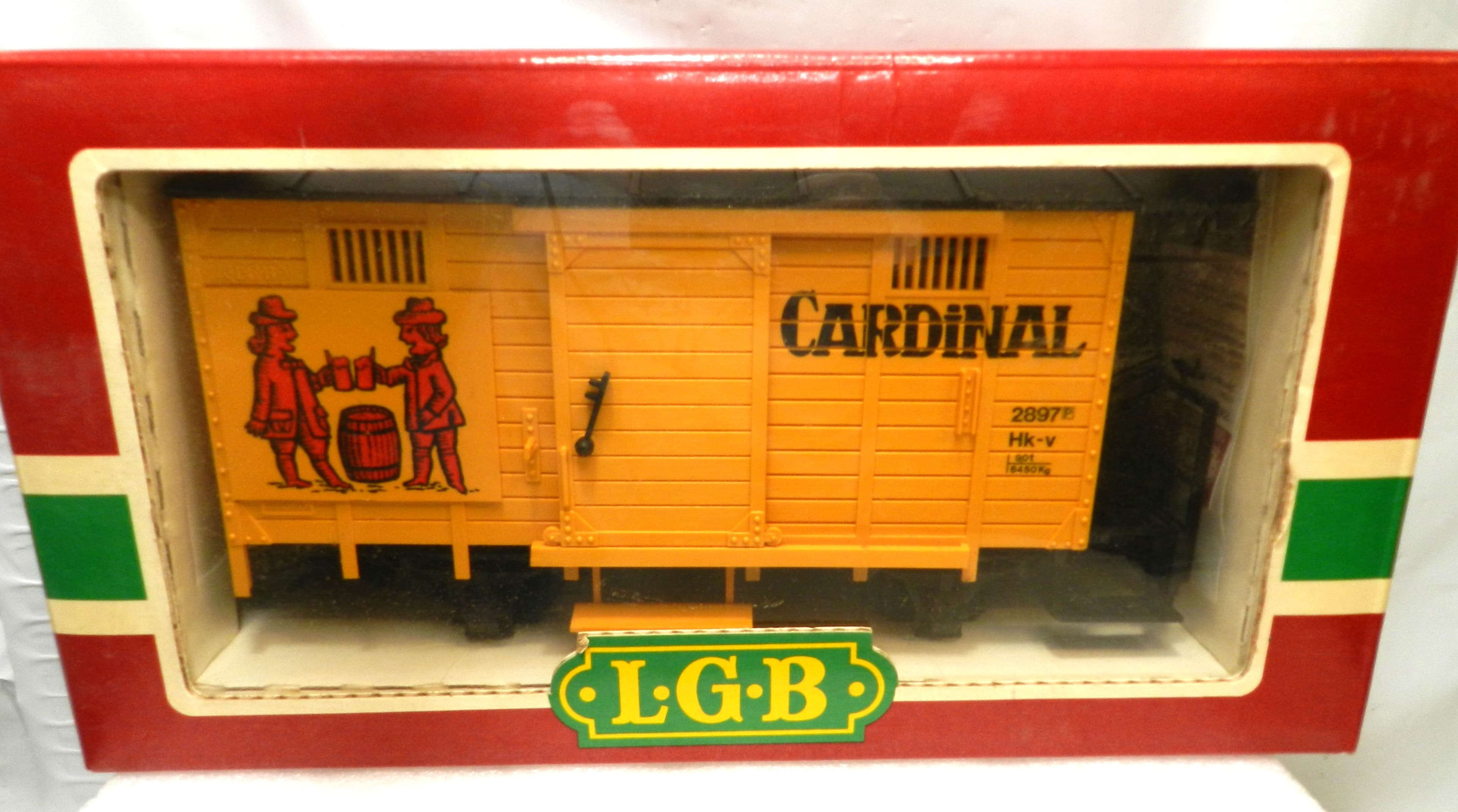 LGB Lehmann 4034 Cardinal Boxcar Model Train G-Scale (1:22.5 proportions) O93K