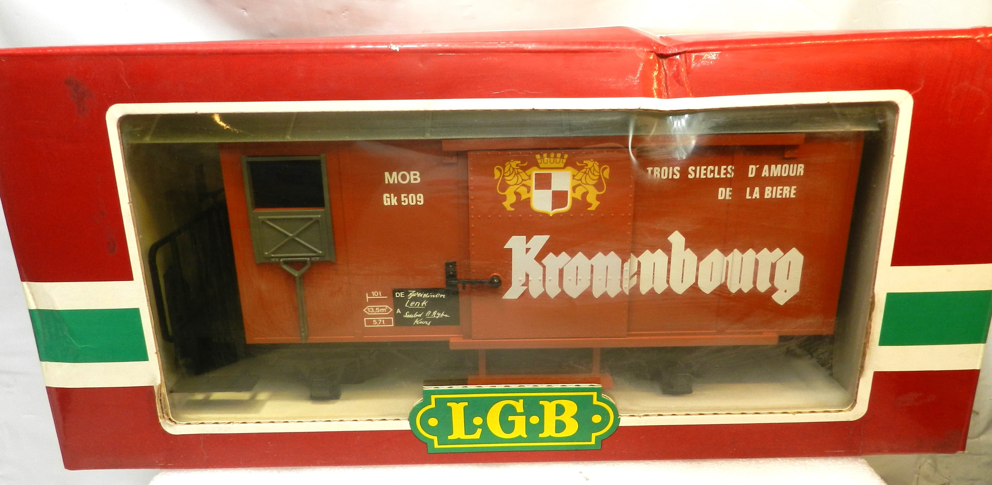 Vintage LGB 4028 Kronenbourg Box Car Train G Scale Model Original Box (O98K)