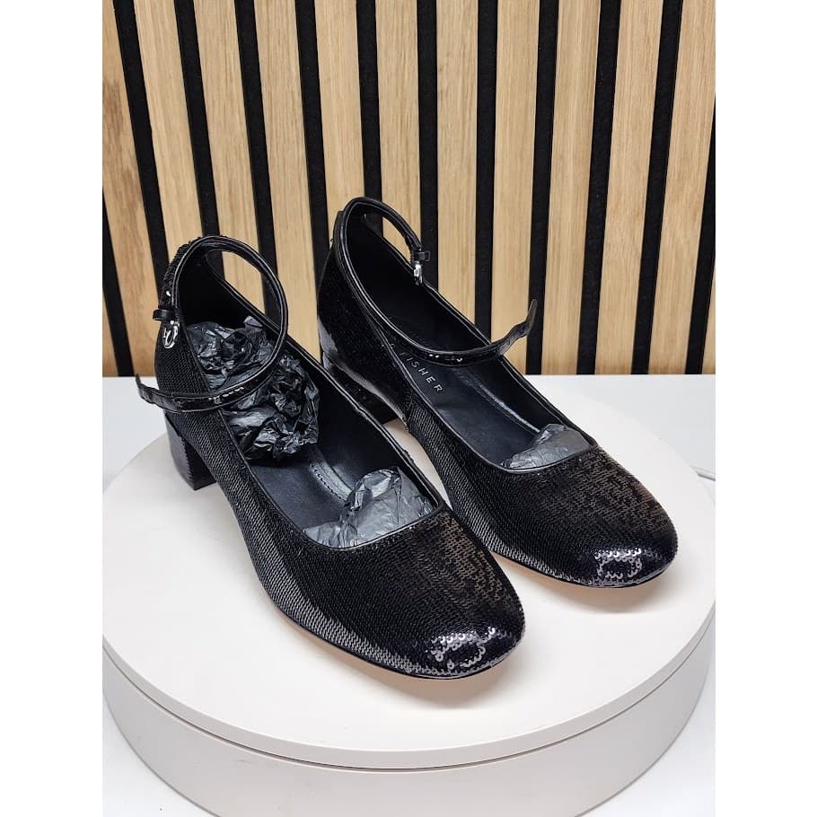 NEW - Marc Fisher LTD Parri Women’s Black Mary Jane Pumps Block Heel Size 8.5