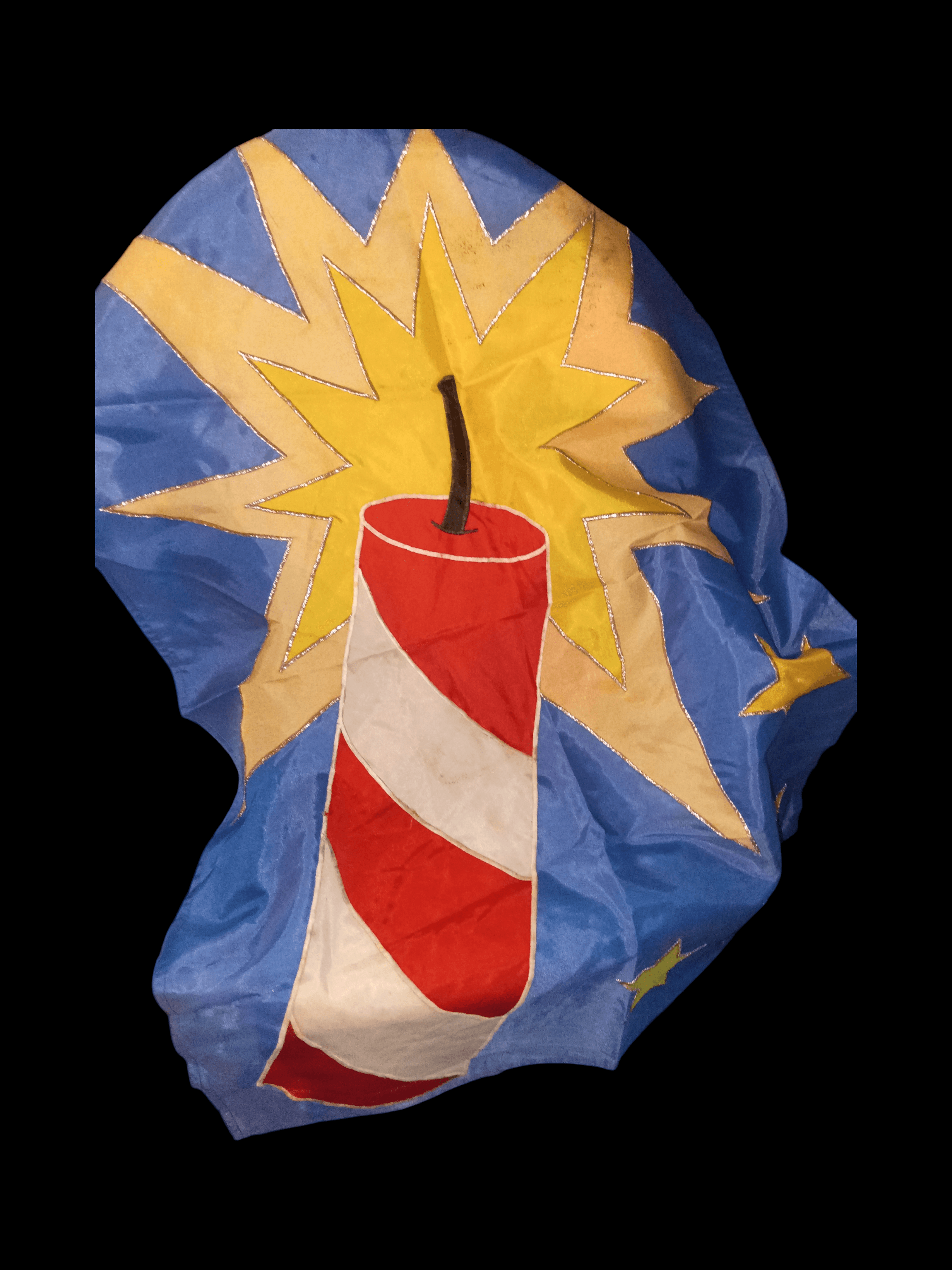 Firework Design Decorative Flag with Sparkle Accents