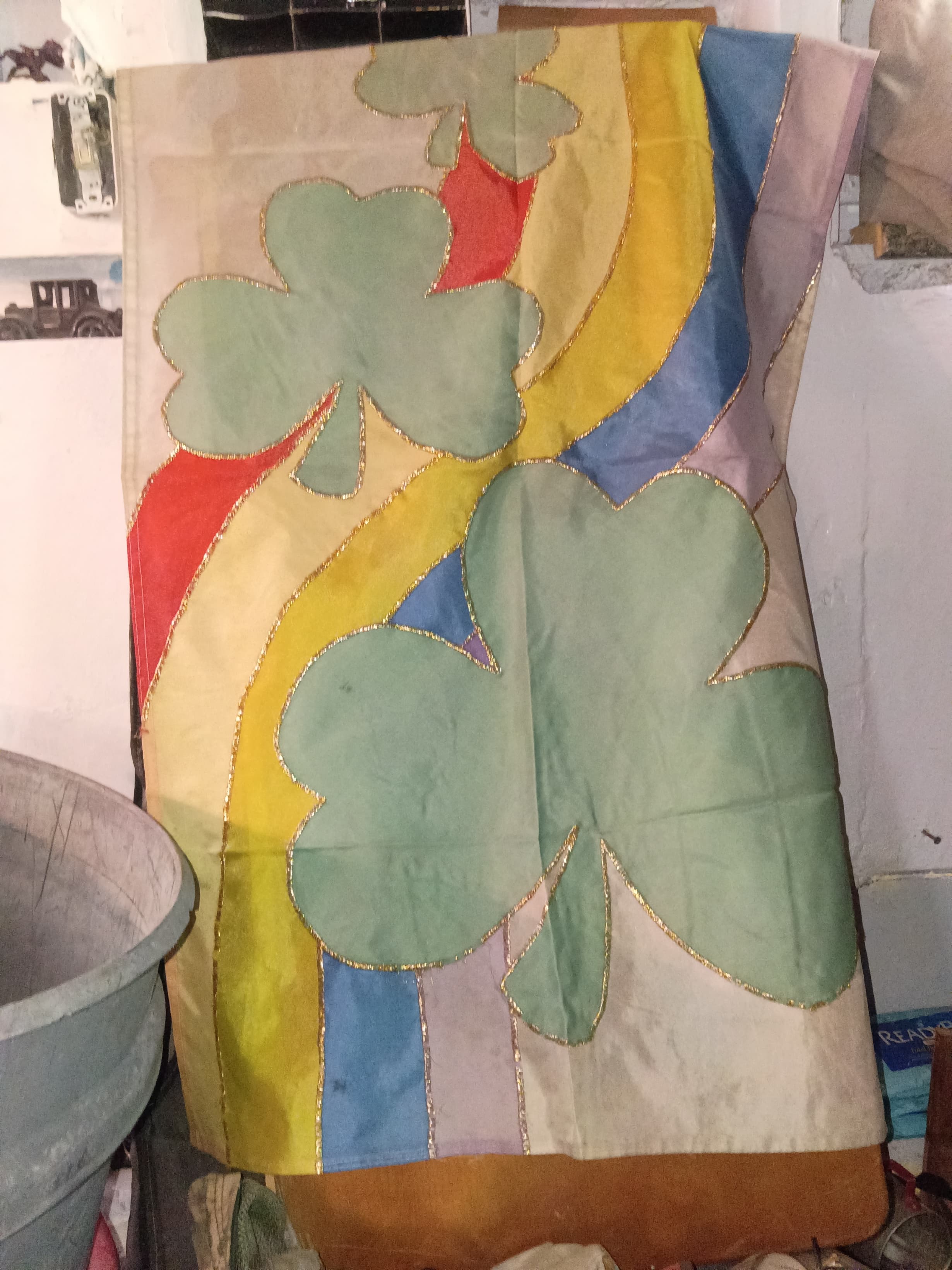 Decorative Holiday Banners with Shamrock and Angel Designs