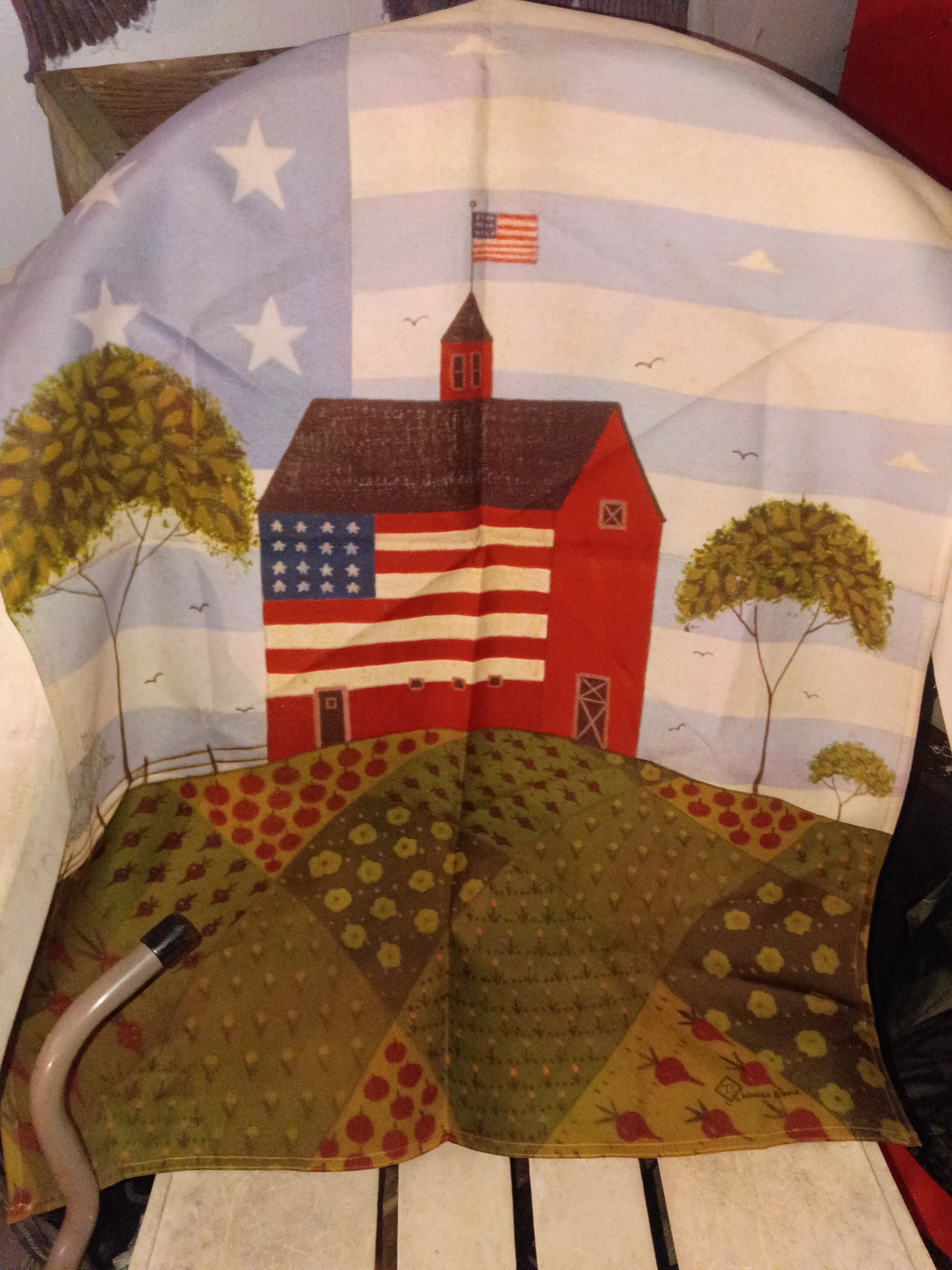 American Flag Barn Tapestry Wall Hanging