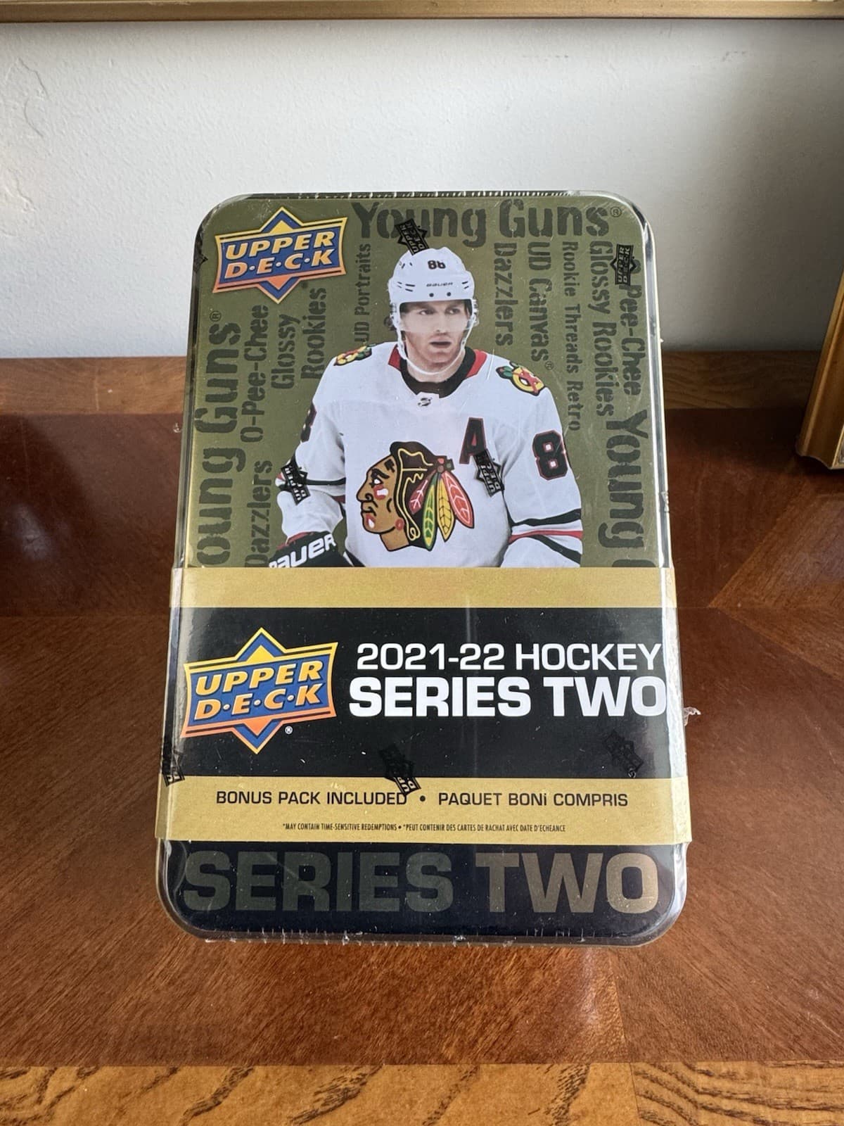 2021-22 Upper Deck Series 2 Hockey Factory Sealed Gold Collectors TIN O-Pee-chee