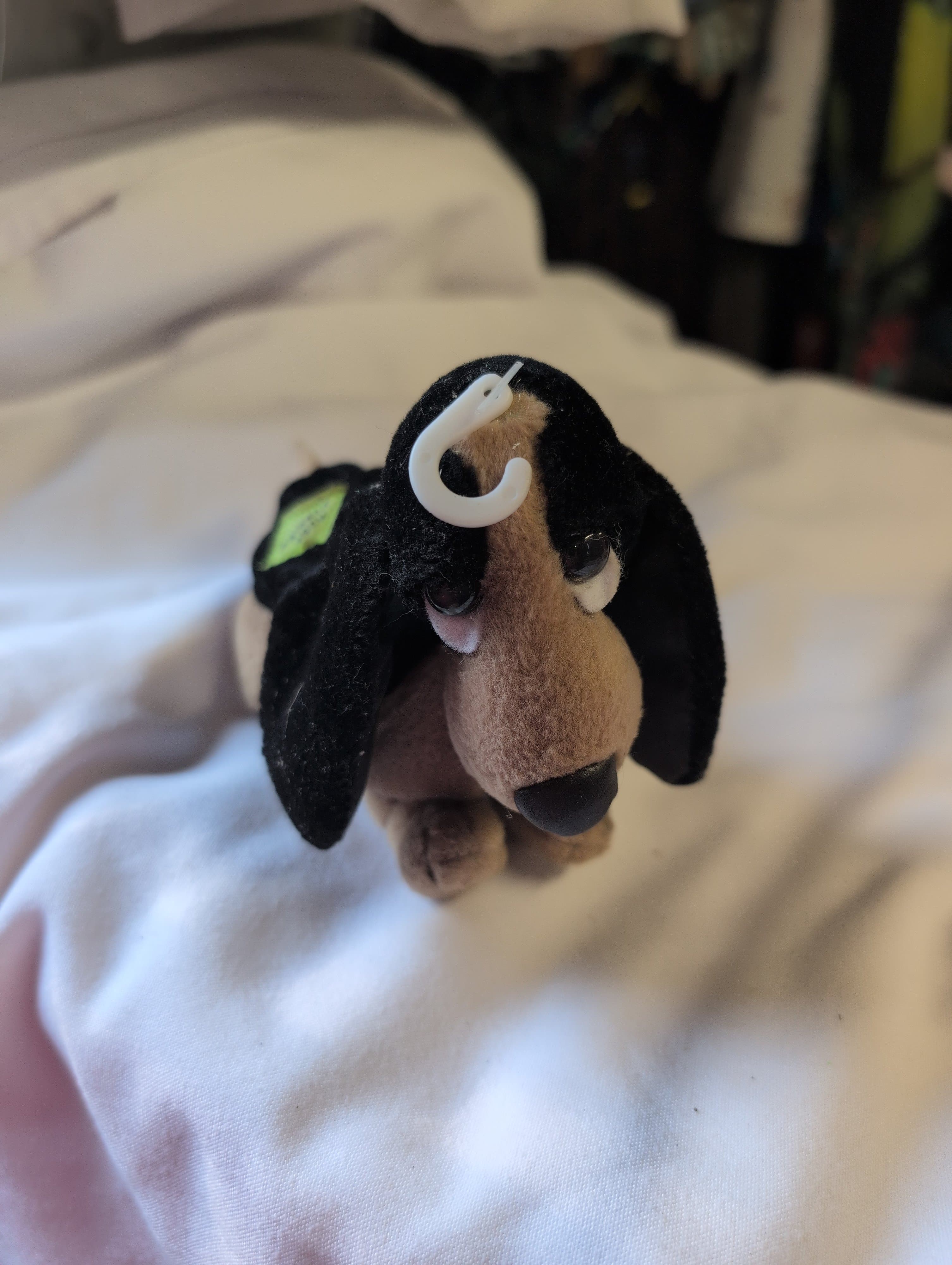 Plush Dachshund Dog Toy with Hook