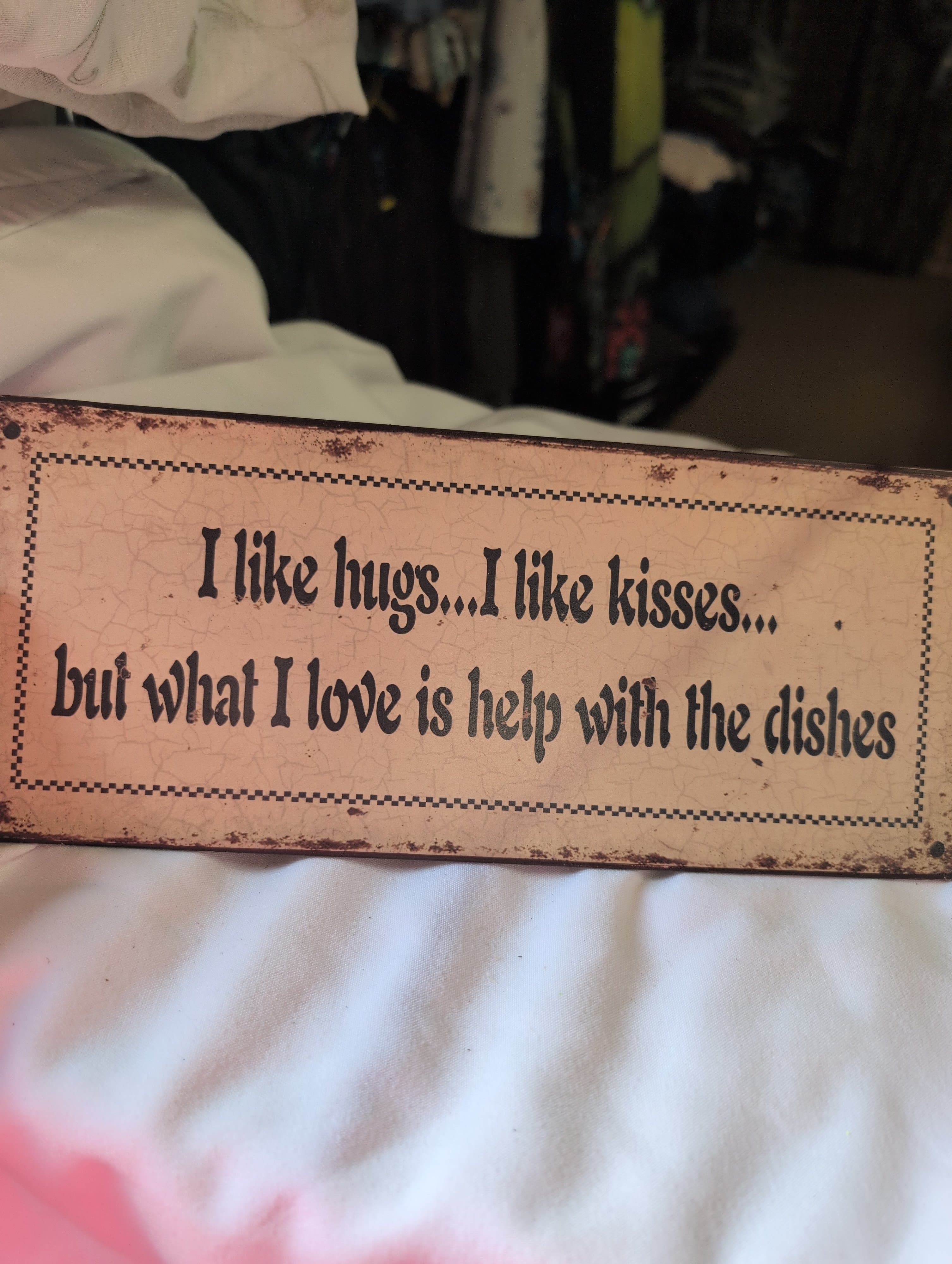 Decorative Wooden Sign with Humorous Quote