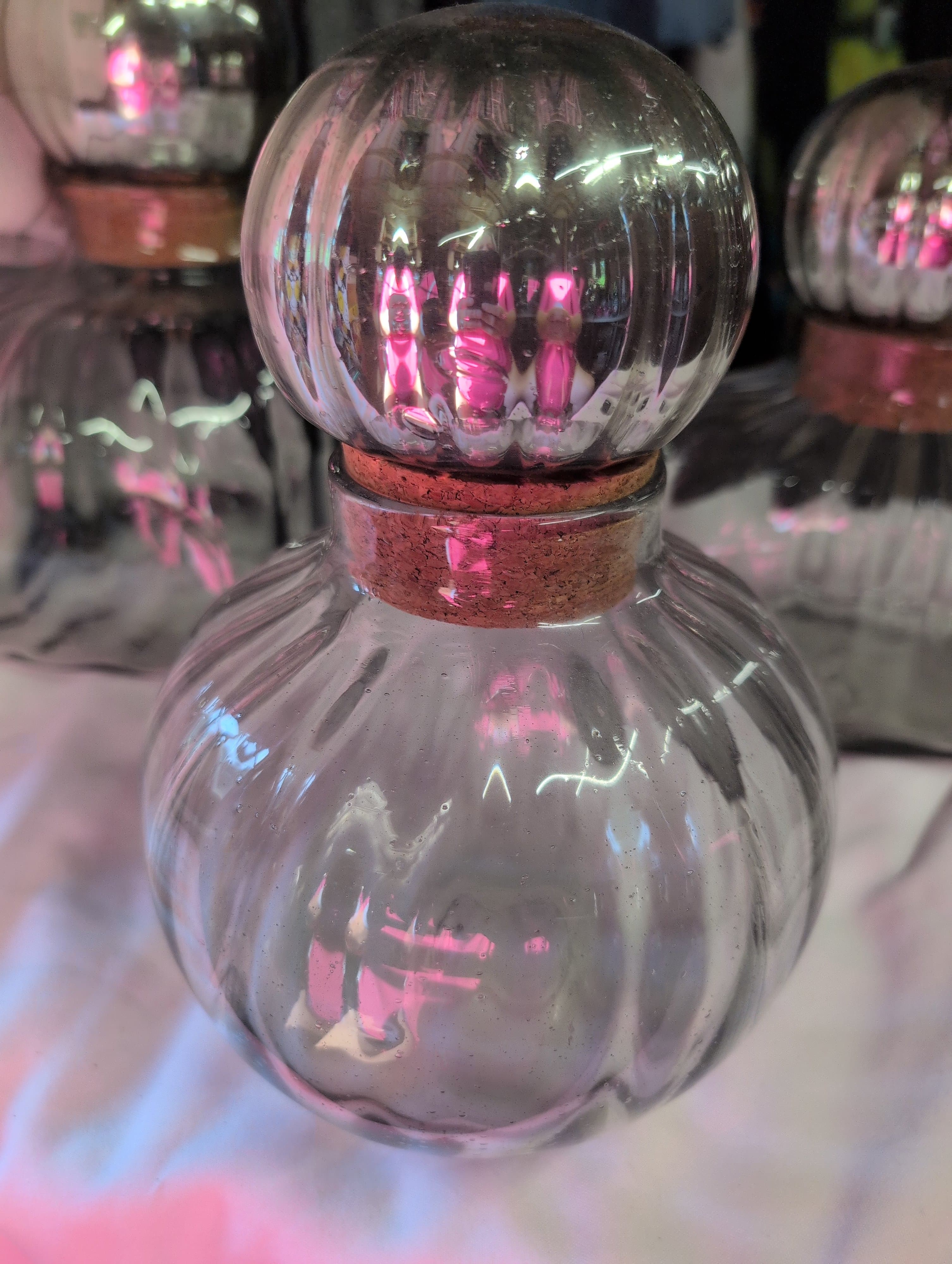 1980s Mexican blown glass decanter