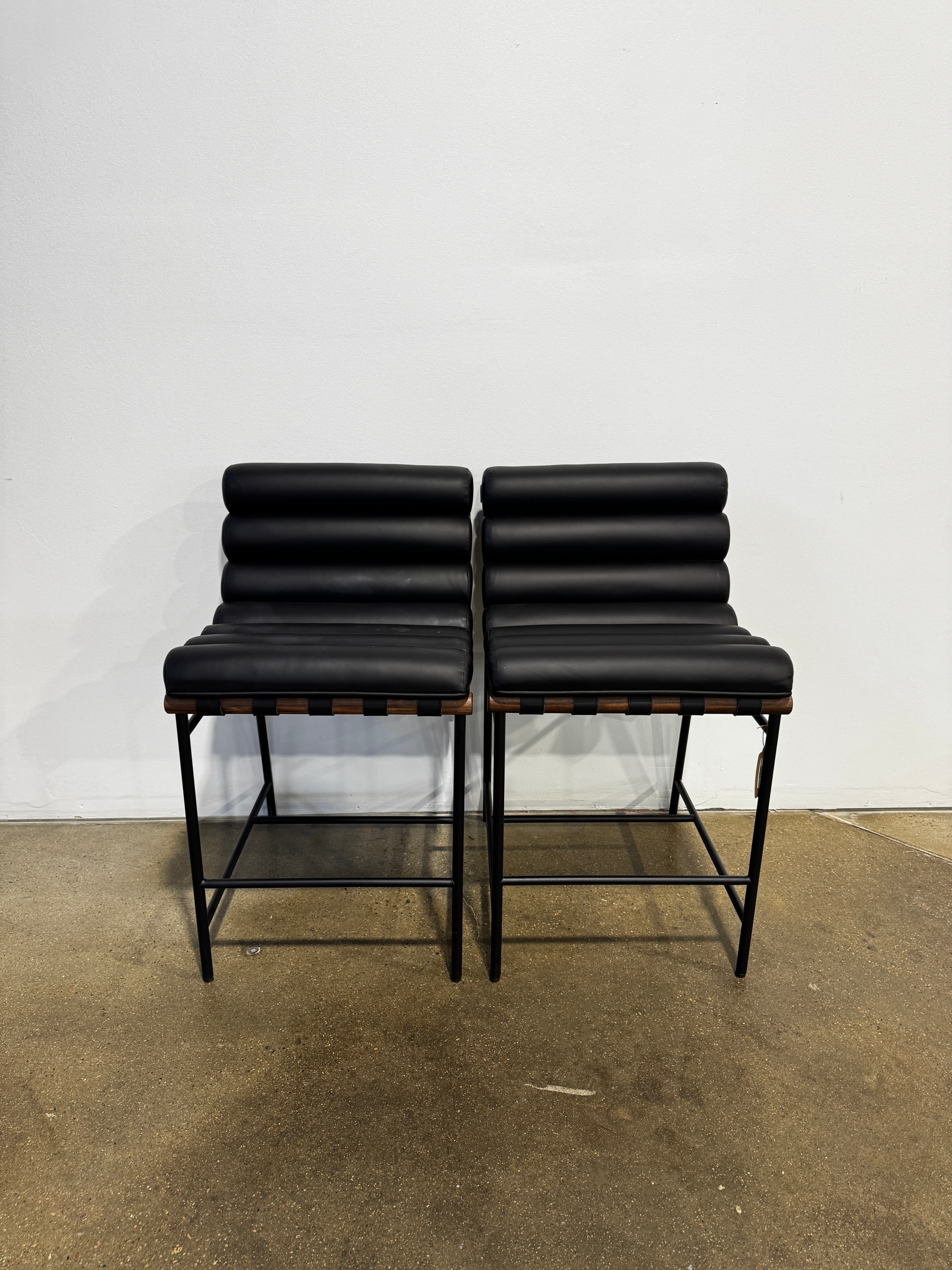 Denver Modern Vail Counter Stool - Black Leather