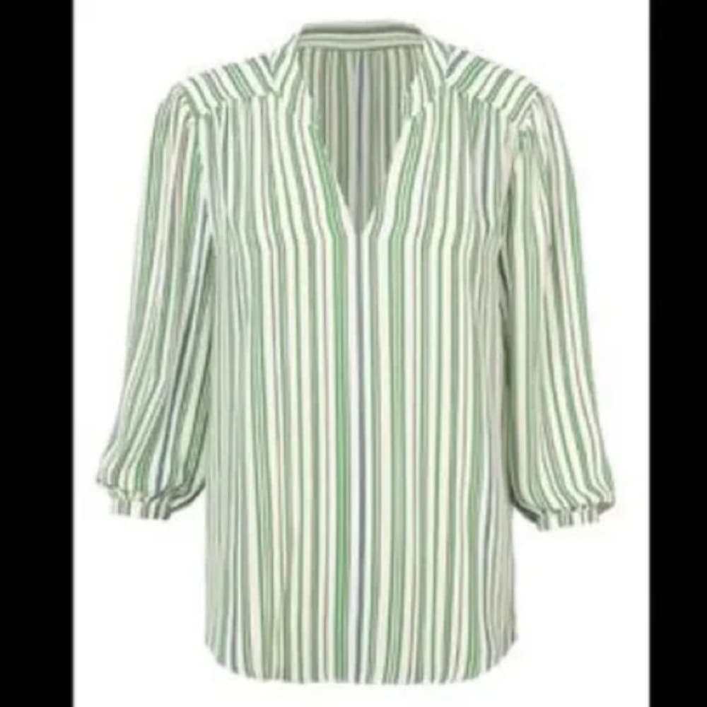 NWT CAbi #5893 Awning Stripe Blouse